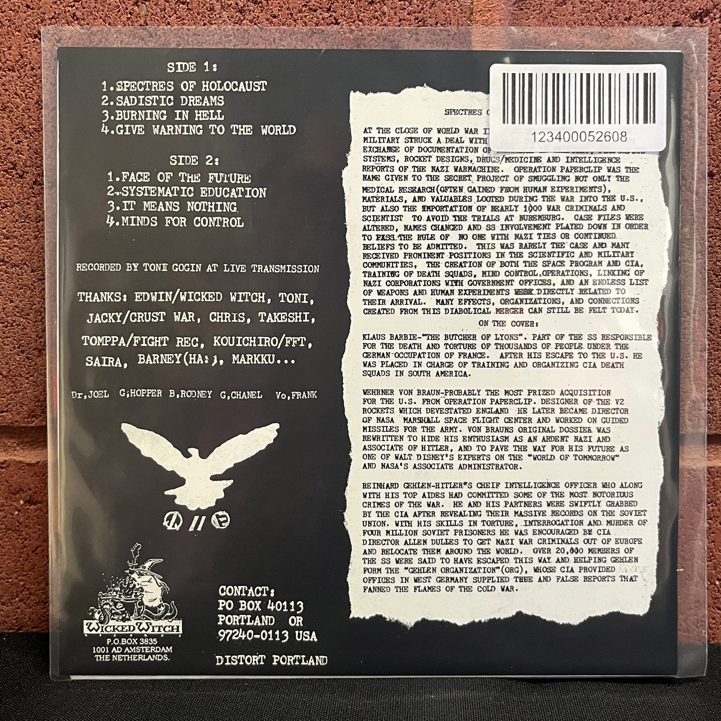 Used Vinyl: Atrocious Madness "Spectres Of Holocaust" 7"