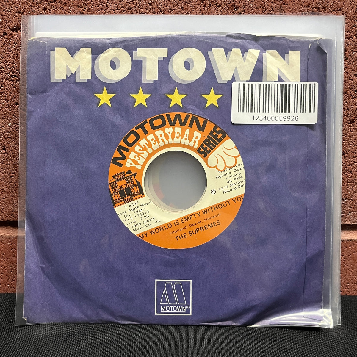 Used Vinyl: Supremes "You Can't Hurry Love / My World Is Empty Without You" 7"