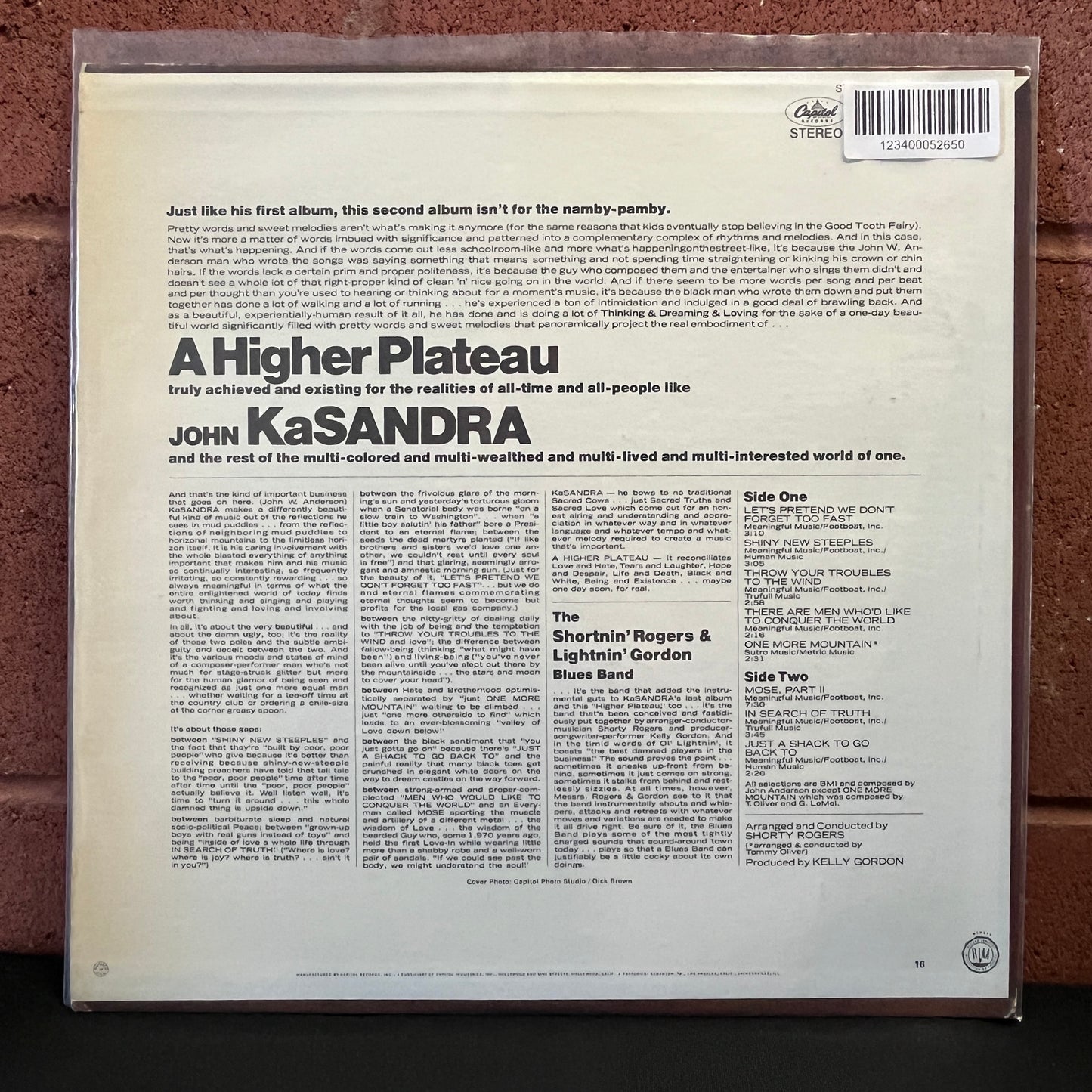 Used Vinyl: John KaSandra "A Higher Plateau" LP