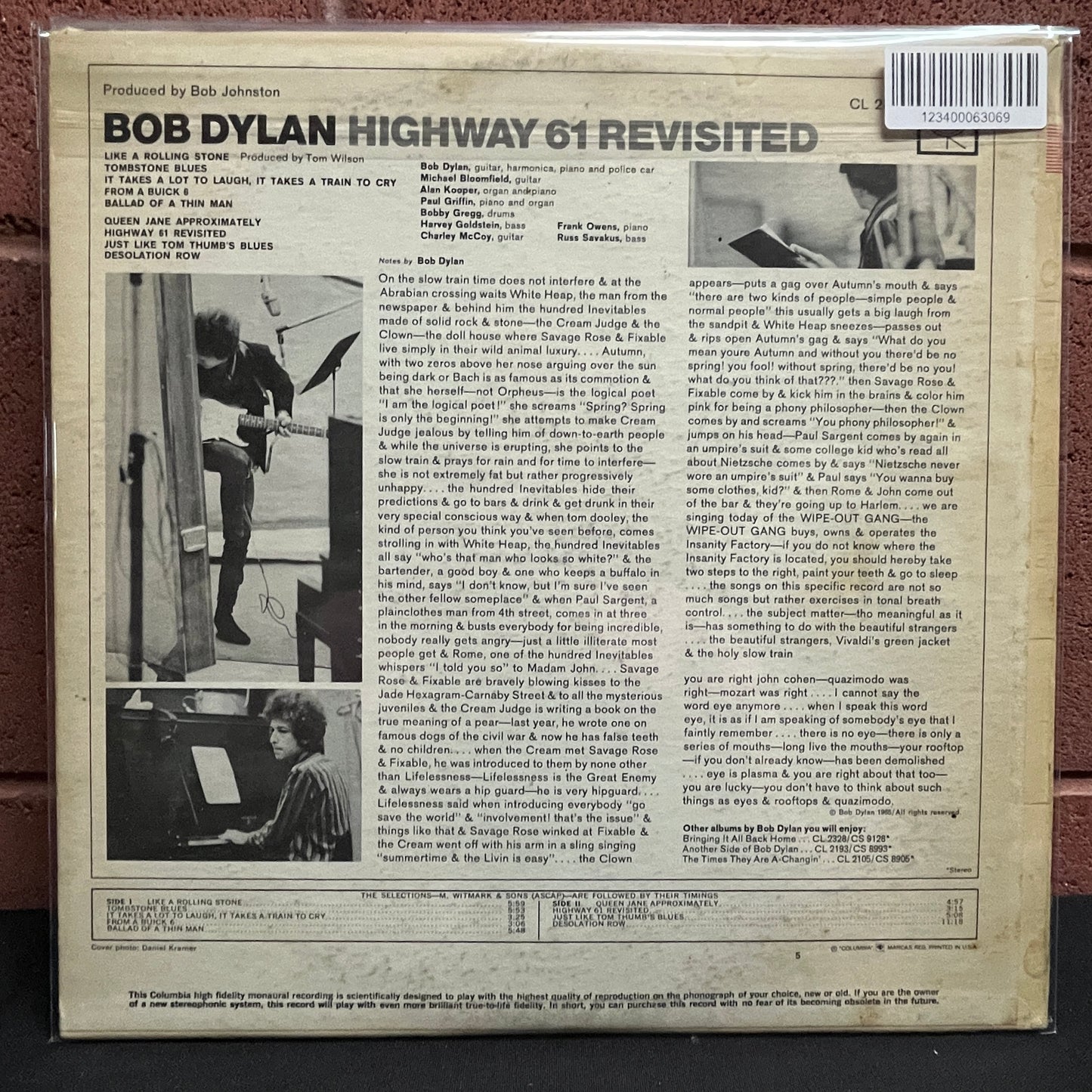 Used Vinyl: Bob Dylan "Bob Dylan "Highway 61 Revisited" LP (1965 Mono Press - Misprint Sleeve)