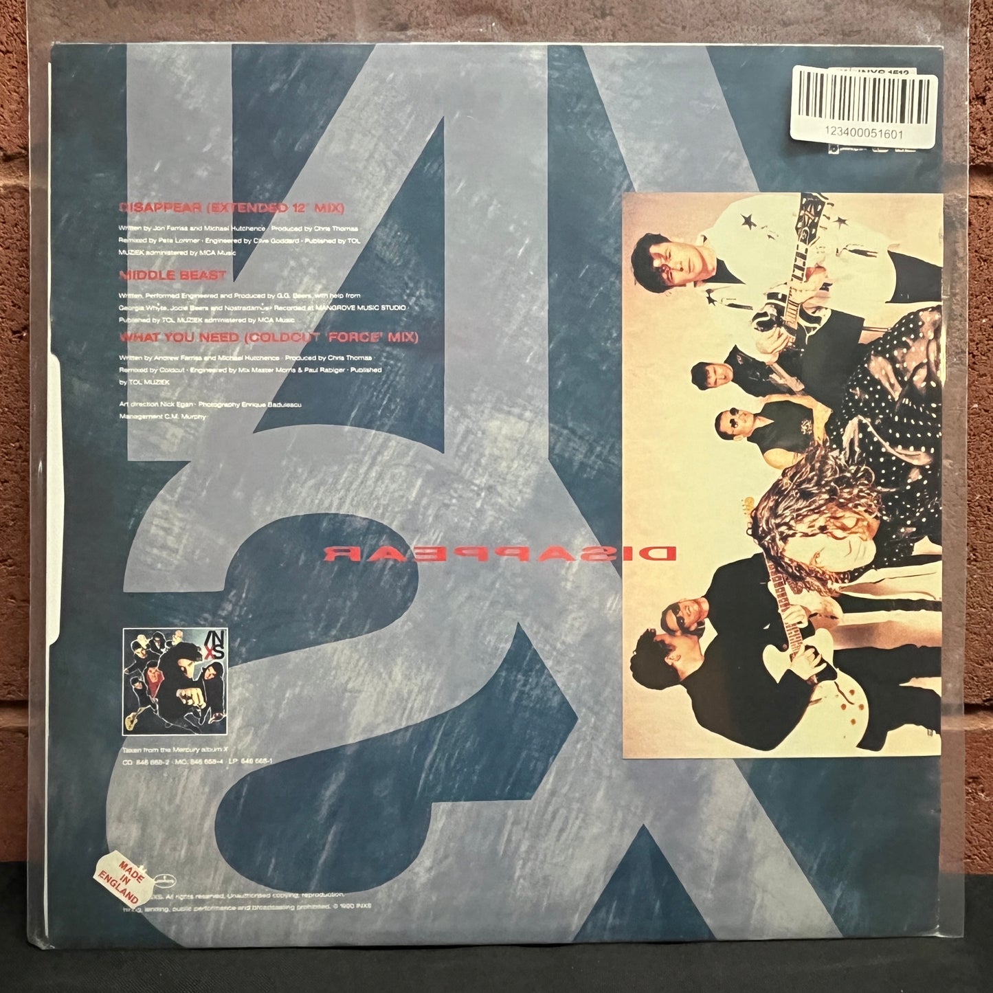 Used Vinyl: INXS "Disappear" 12" (1990 UK Press)