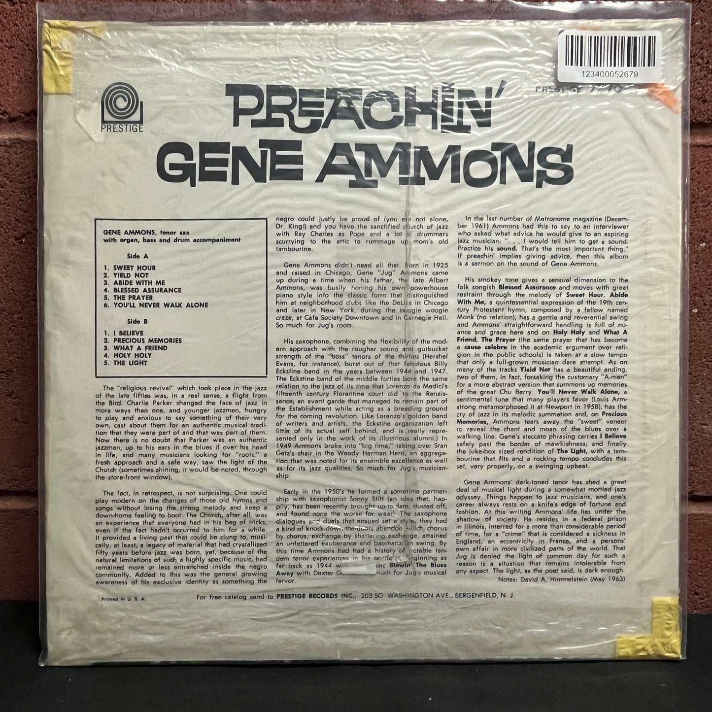 Used Vinyl: Gene Ammons "Preachin'" LP (1963 Mono Press)