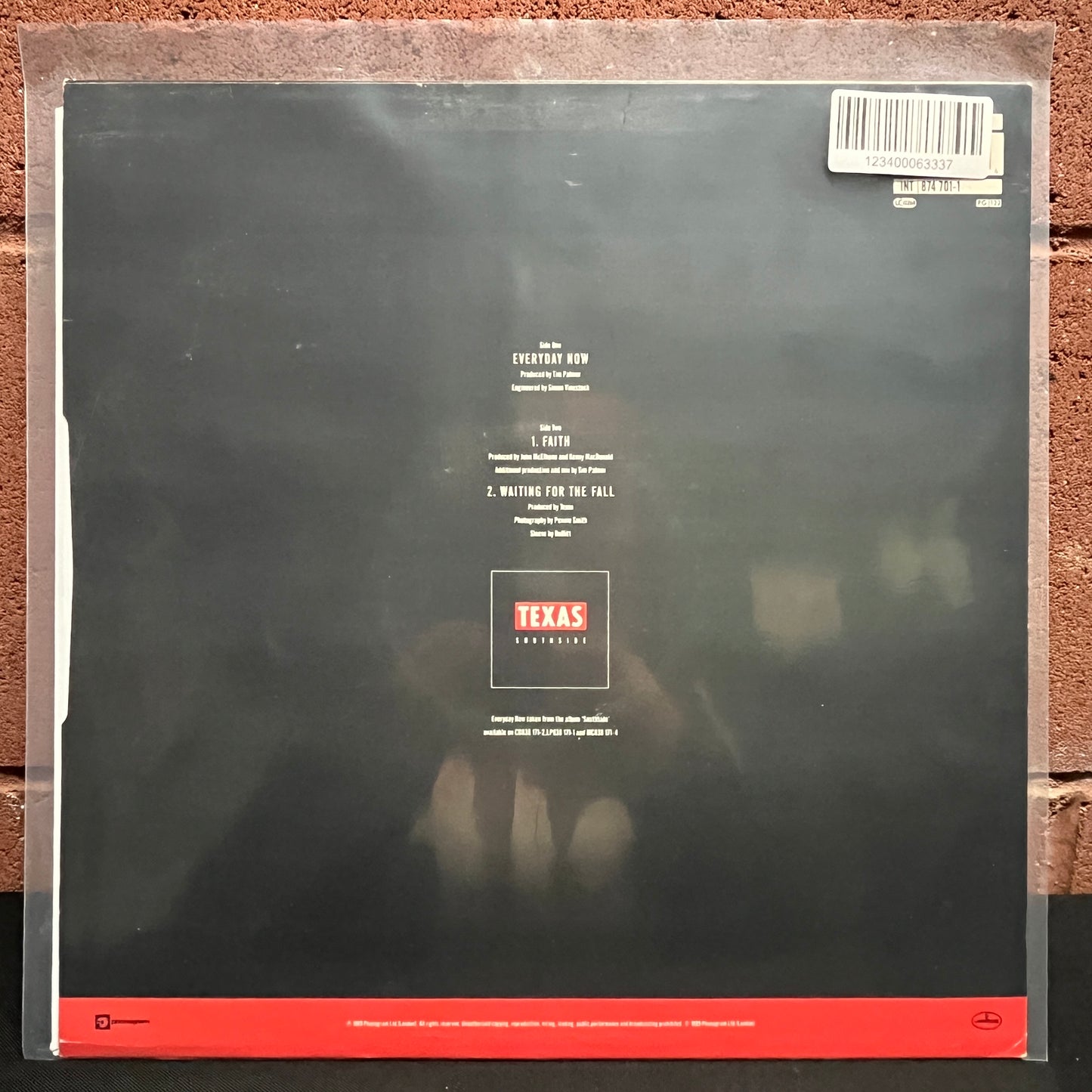 Used Vinyl: Texas "Everyday Now" 12" (1989 UK Press)