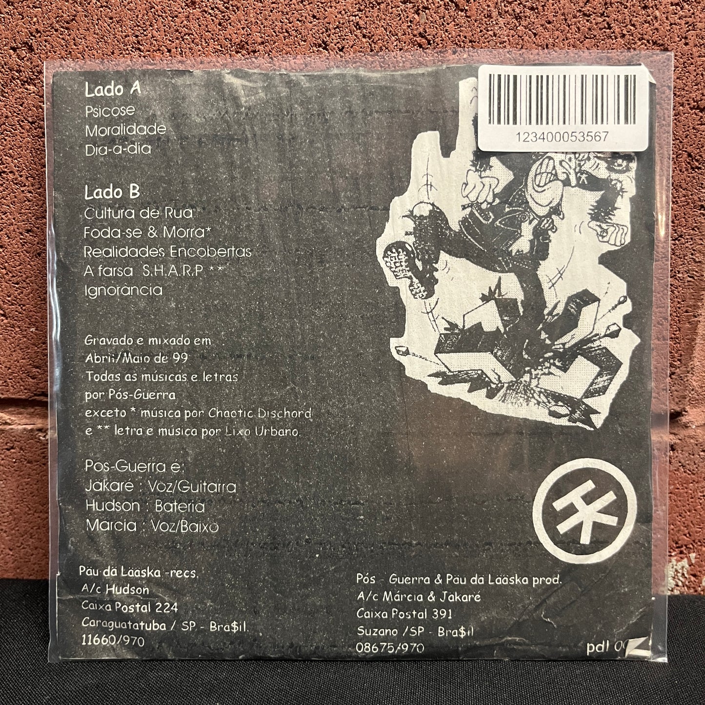 Used Vinyl: Pos-Guerra "Cultura De Rua" 7"