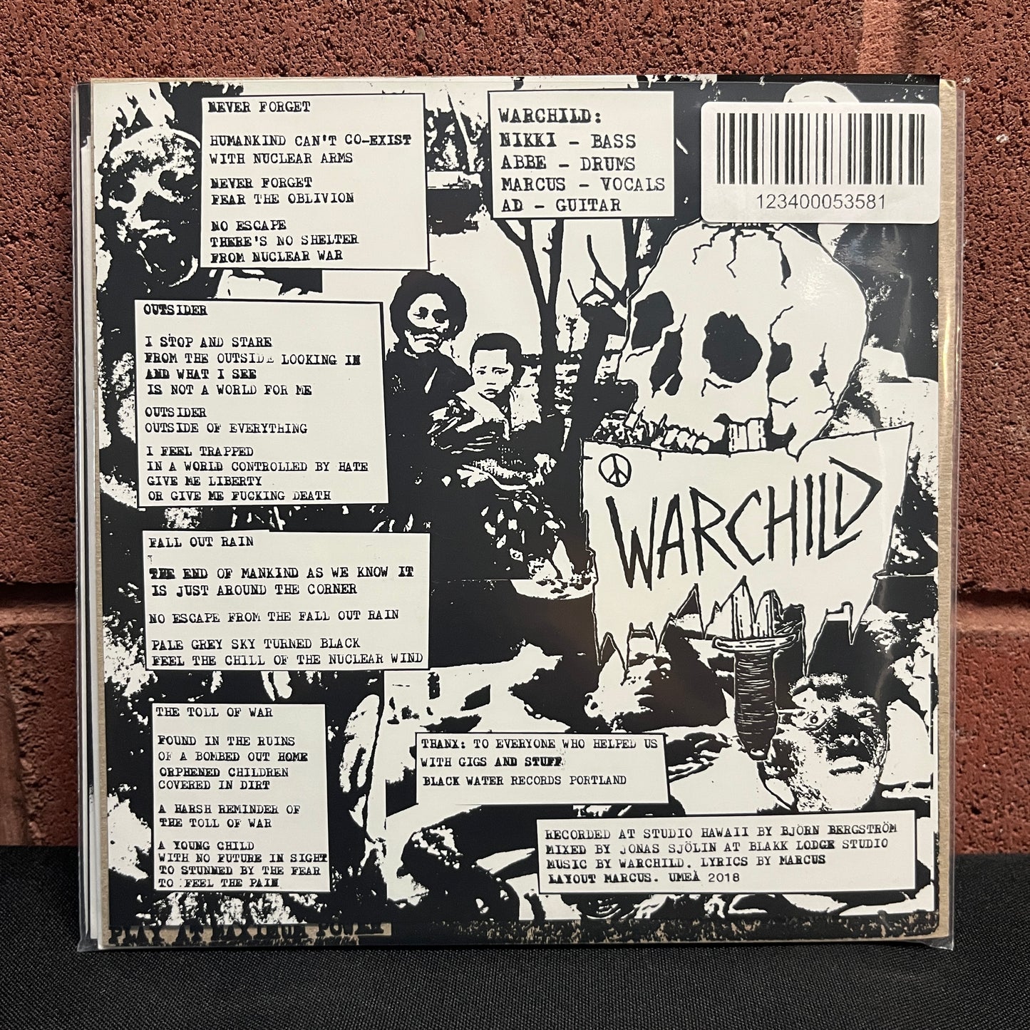 Used Vinyl: Warchild "Control Of Atomic Power" 7" (Yellow Vinyl)