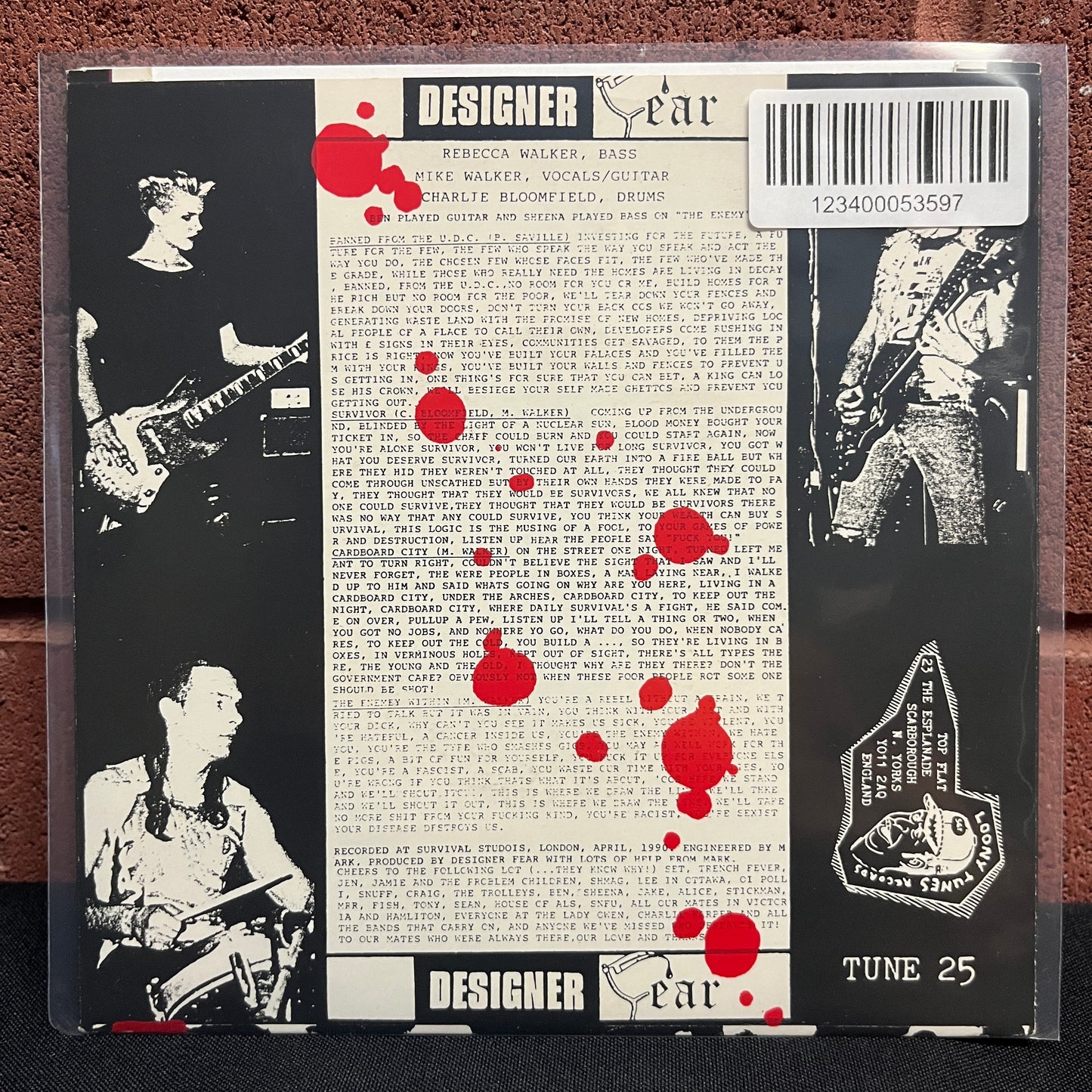 Used Vinyl: Designer Fear "Survivor" 7"