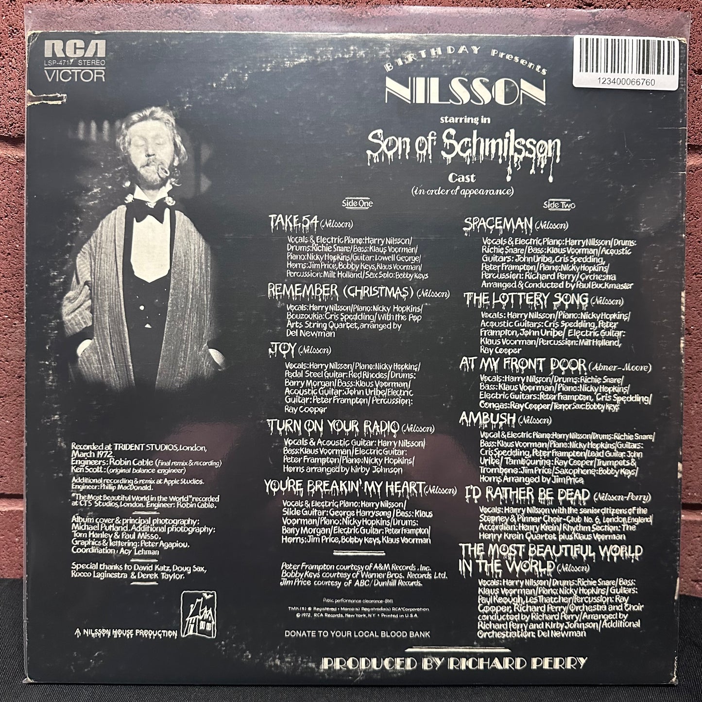 Used Vinyl: Harry Nilsson "Son Of Schmilsson" LP (1972 Press)