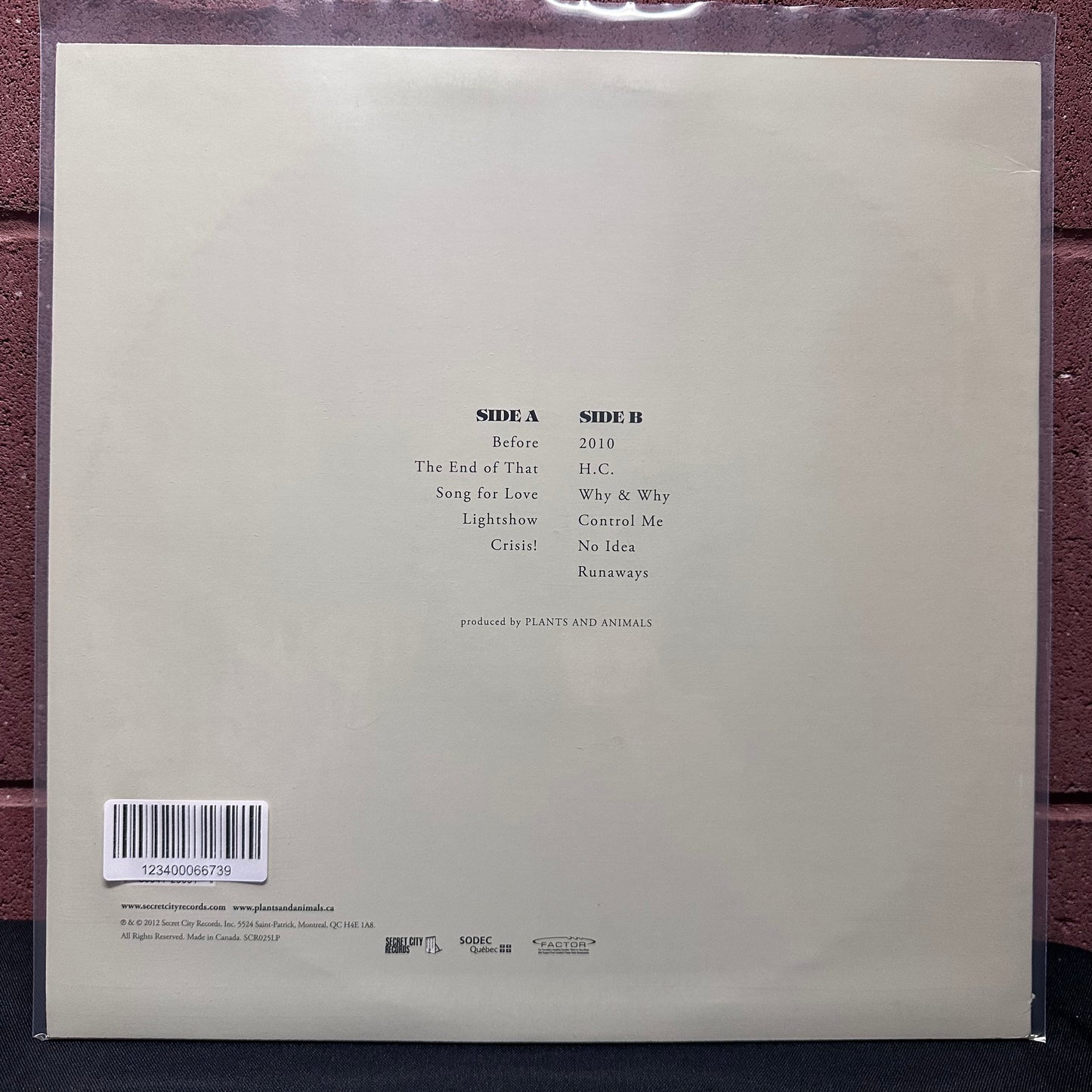 Used Vinyl: Plants And Animals "The End Of That" LP (2012 Press)