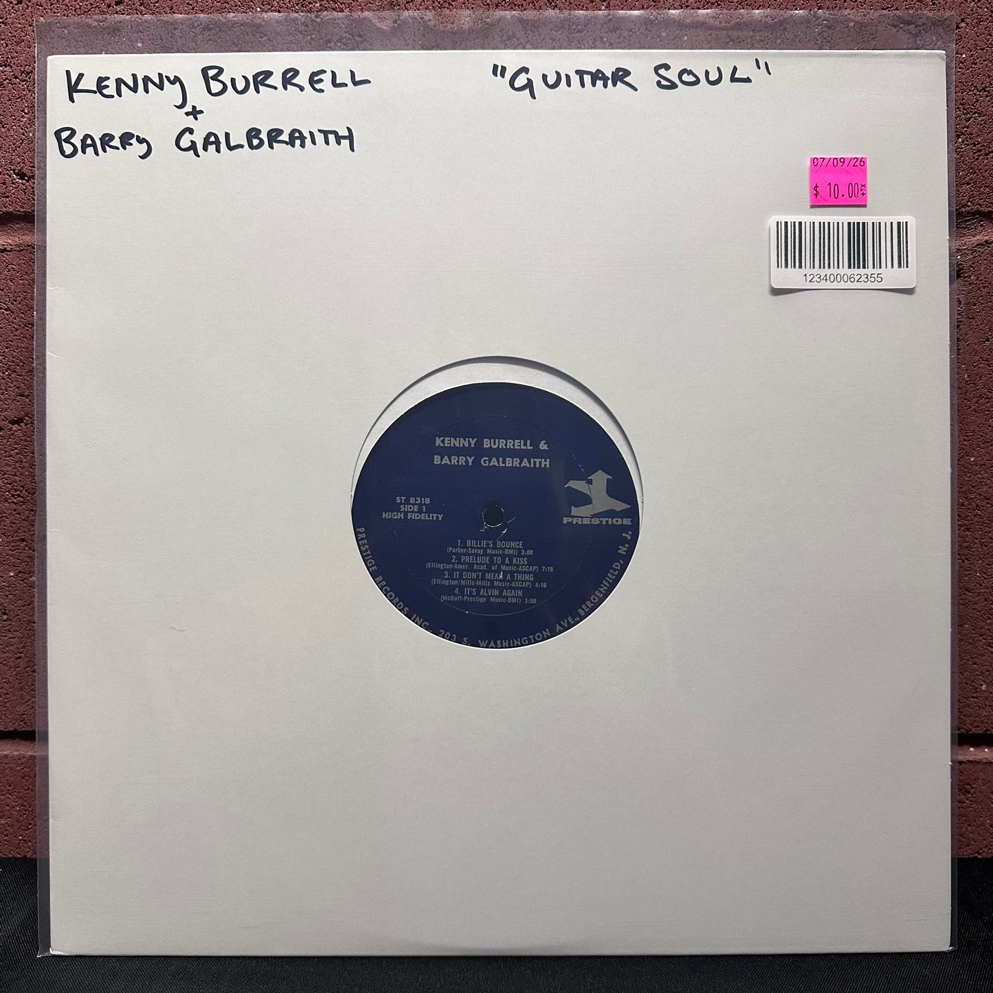 Used Vinyl: Kenny Burrell and Gary Galbraith "Guitar Soul" LP (No Cover)