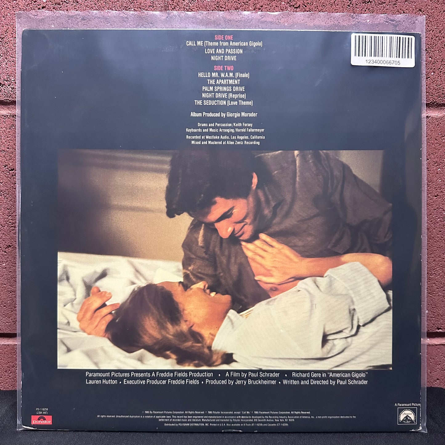 Used Vinyl: Giorgio Moroder "American Gigolo (Original Soundtrack Recording)" LP (1980 Press)