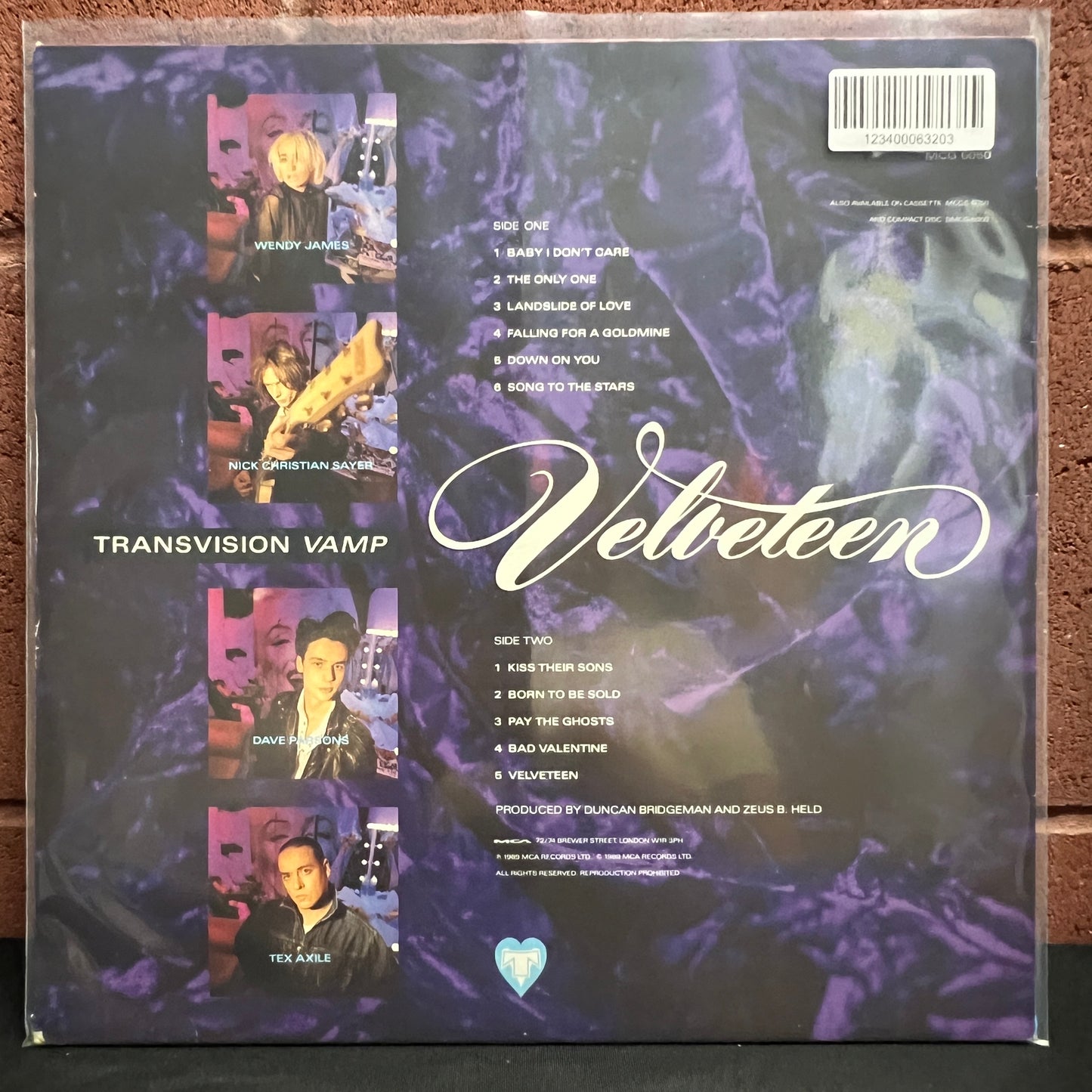 Used Vinyl: Transvision Vamp "Velveteen" LP (1989 UK Press)