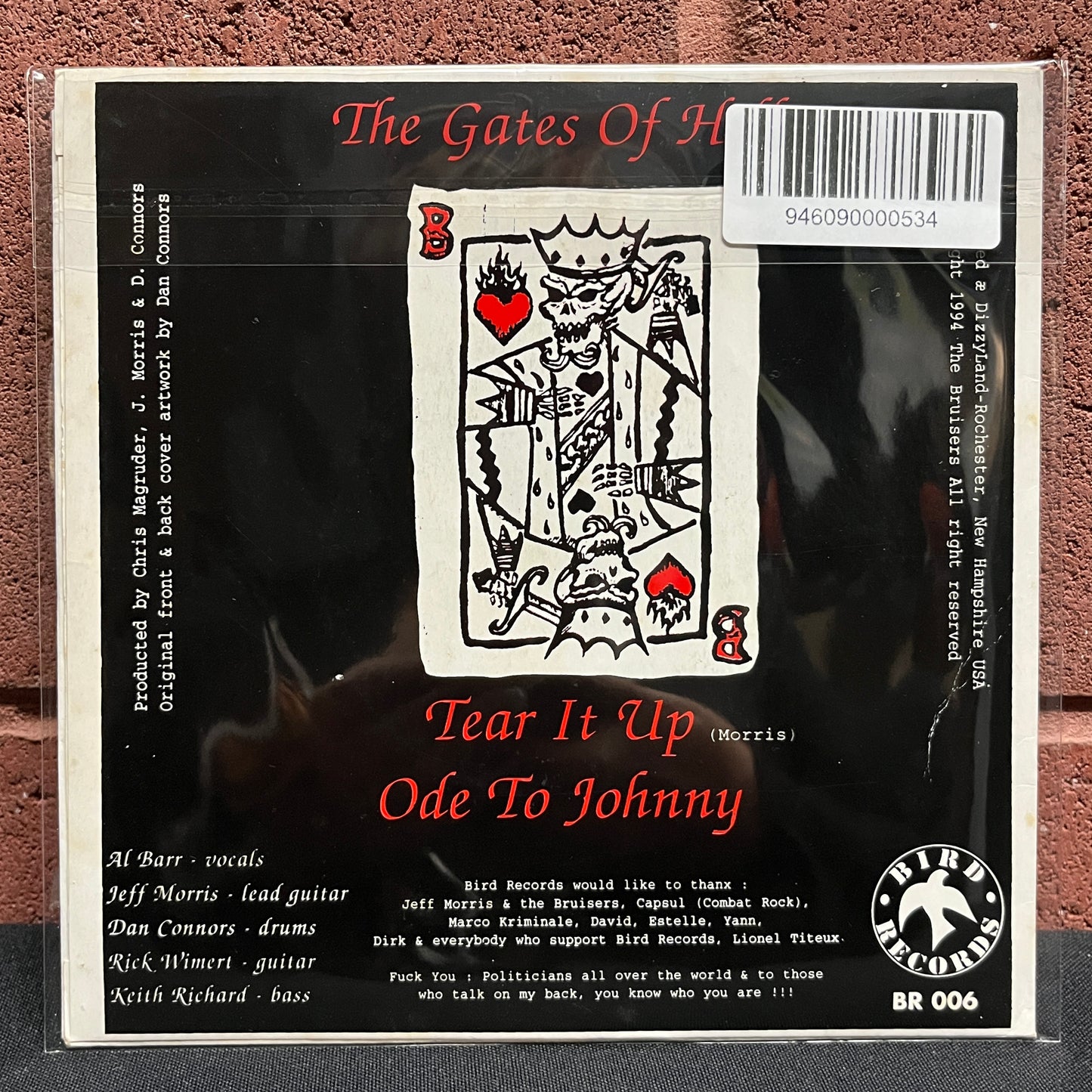 Used Vinyl: The Bruisers "Gates Of Hell" 7" (1994 French Press Orange Vinyl)