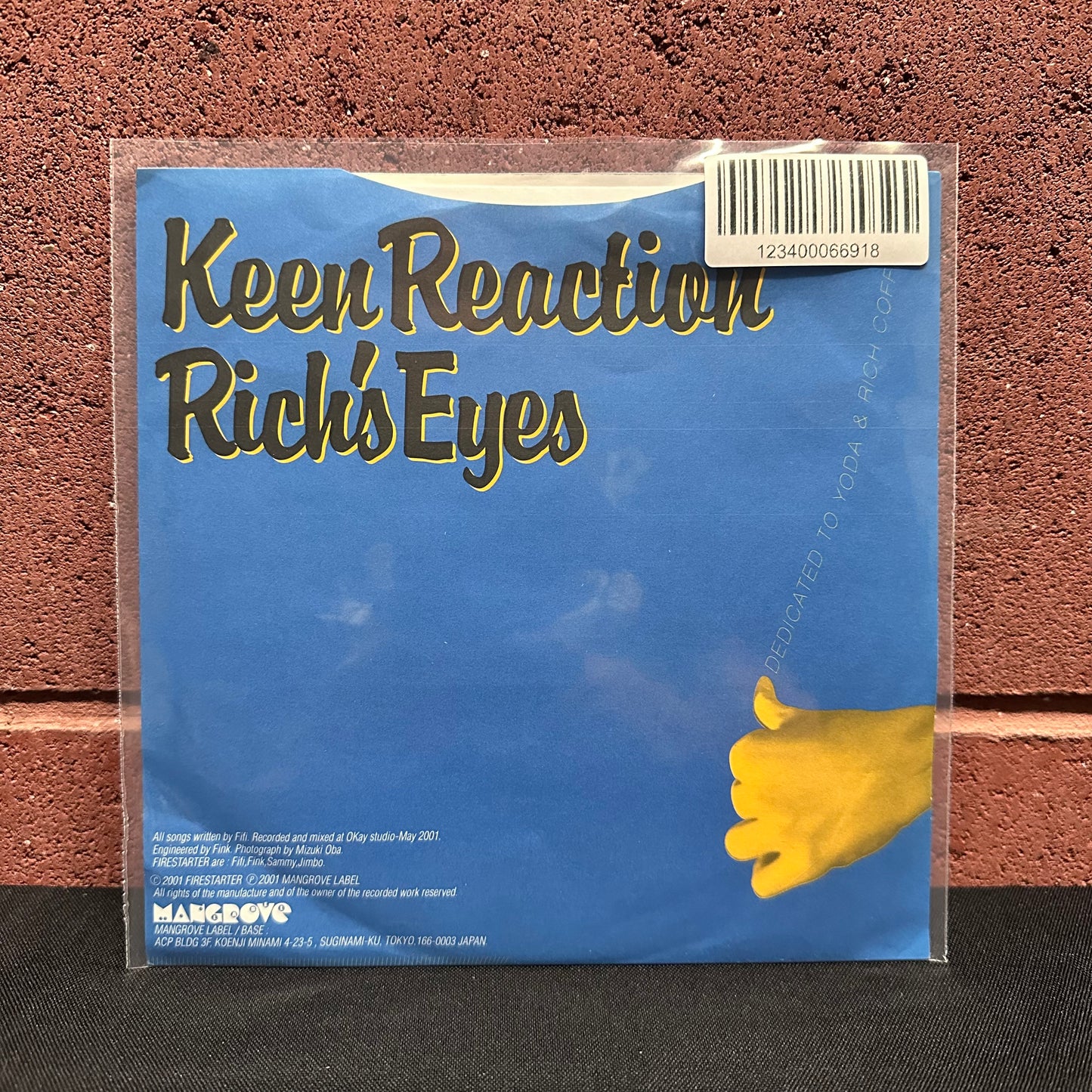 Used Vinyl: Firestarter "Keen Reaction" 7" (2001 Press)