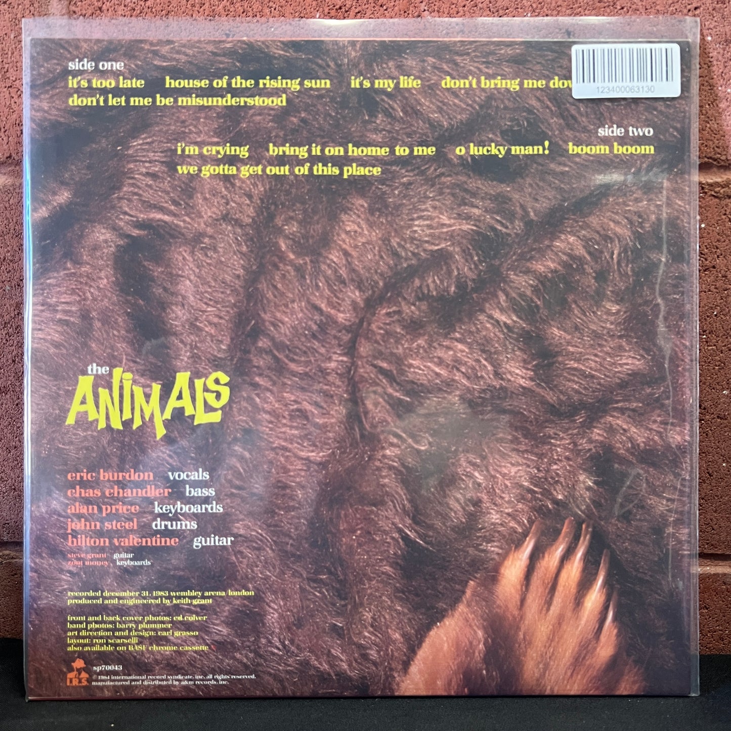 Used Vinyl: The Animals "Greatest Hits Live!" LP (1984 Press)