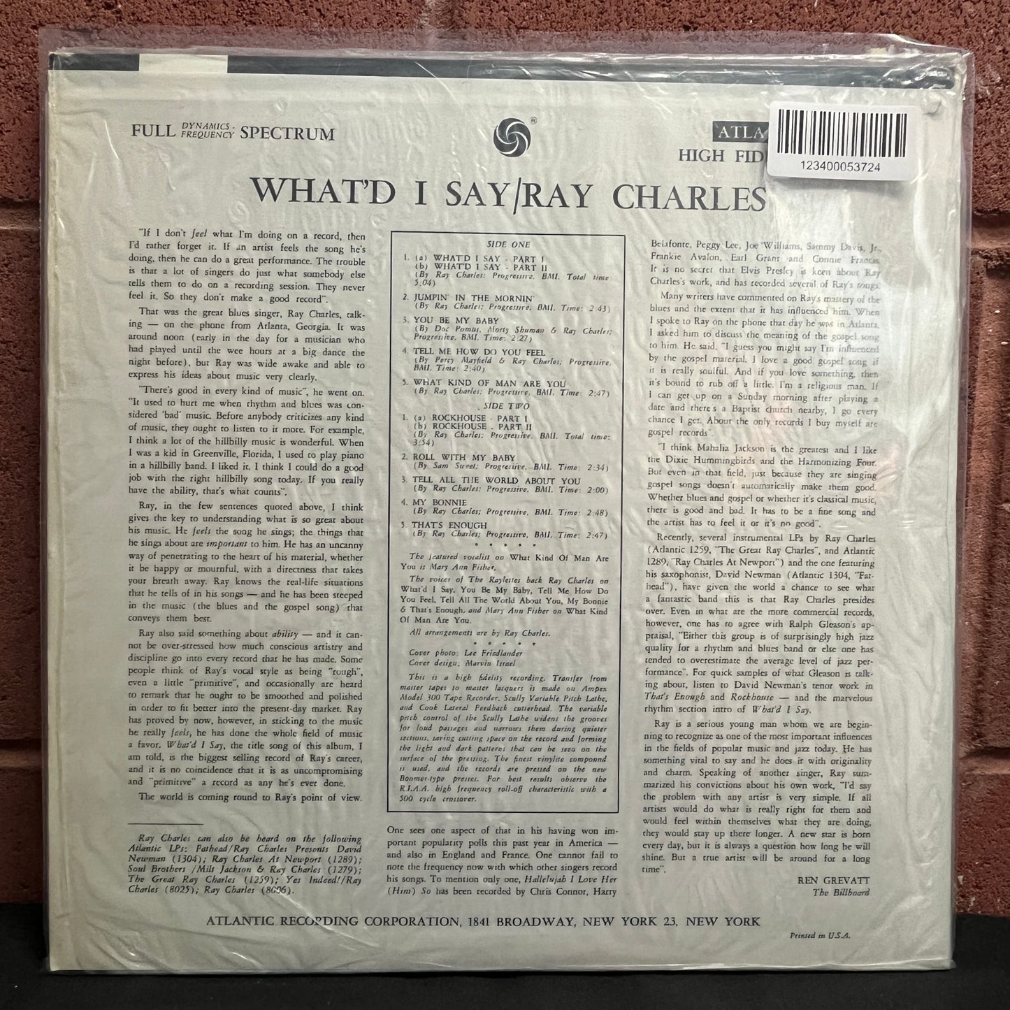 Used Vinyl: Ray Charles "What'd I Say" LP (Mono)
