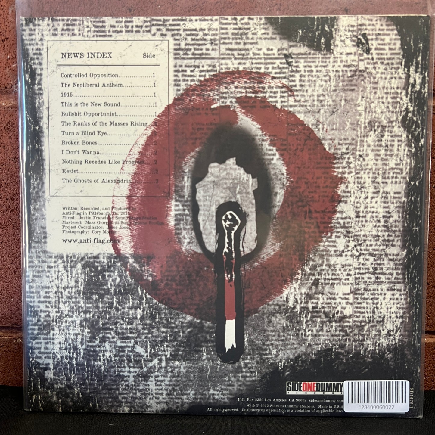Used Vinyl: Anti-Flag "The General Strike" LP (Clear with Red Splatter vinyl)