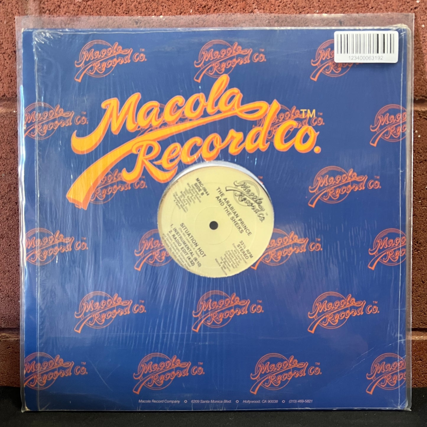 Used Vinyl: The Arabian Prince & The Sheiks "Situation Hot" 12" (1986 Press)