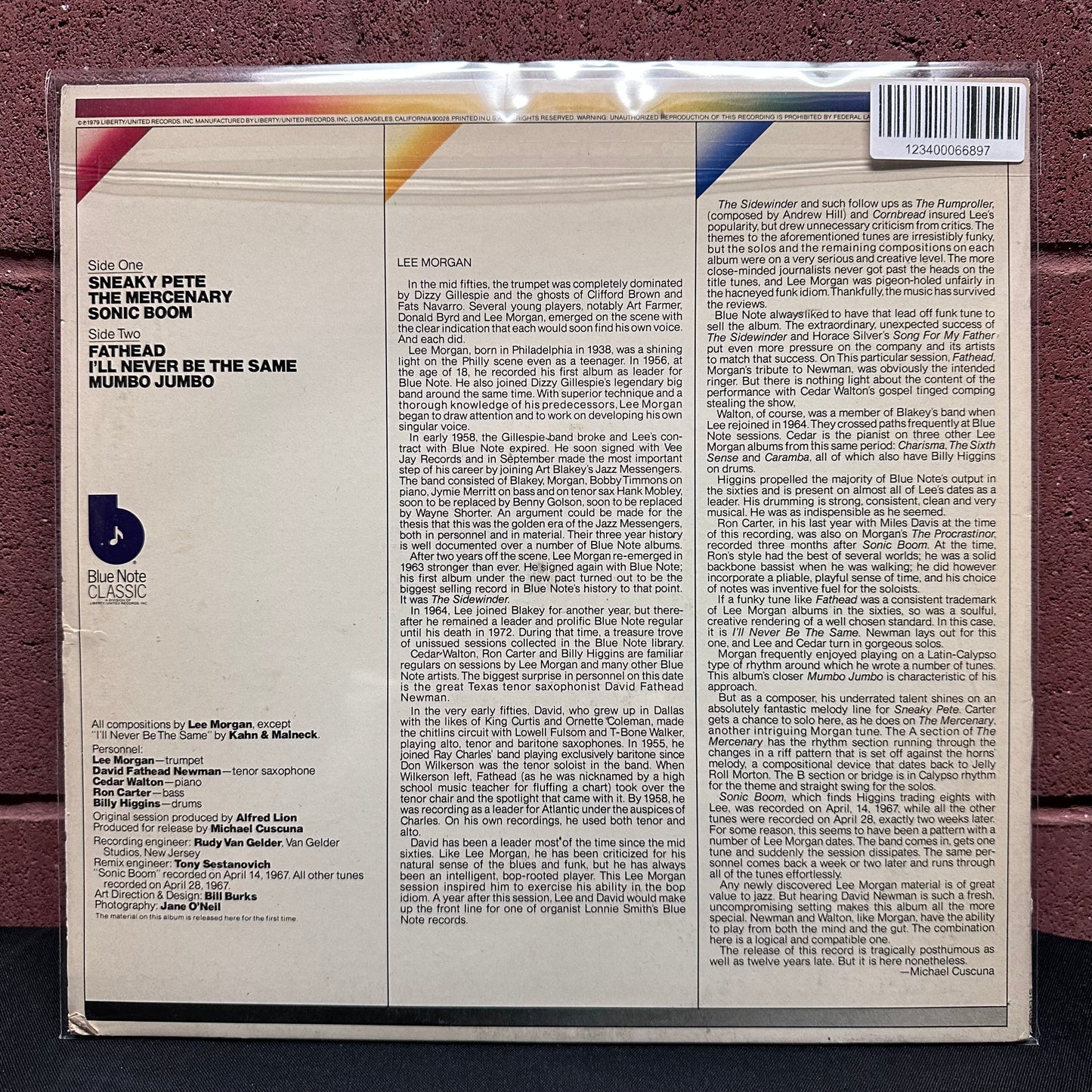 Used Vinyl: Lee Morgan "Sonic Boom" LP (1979 Press)