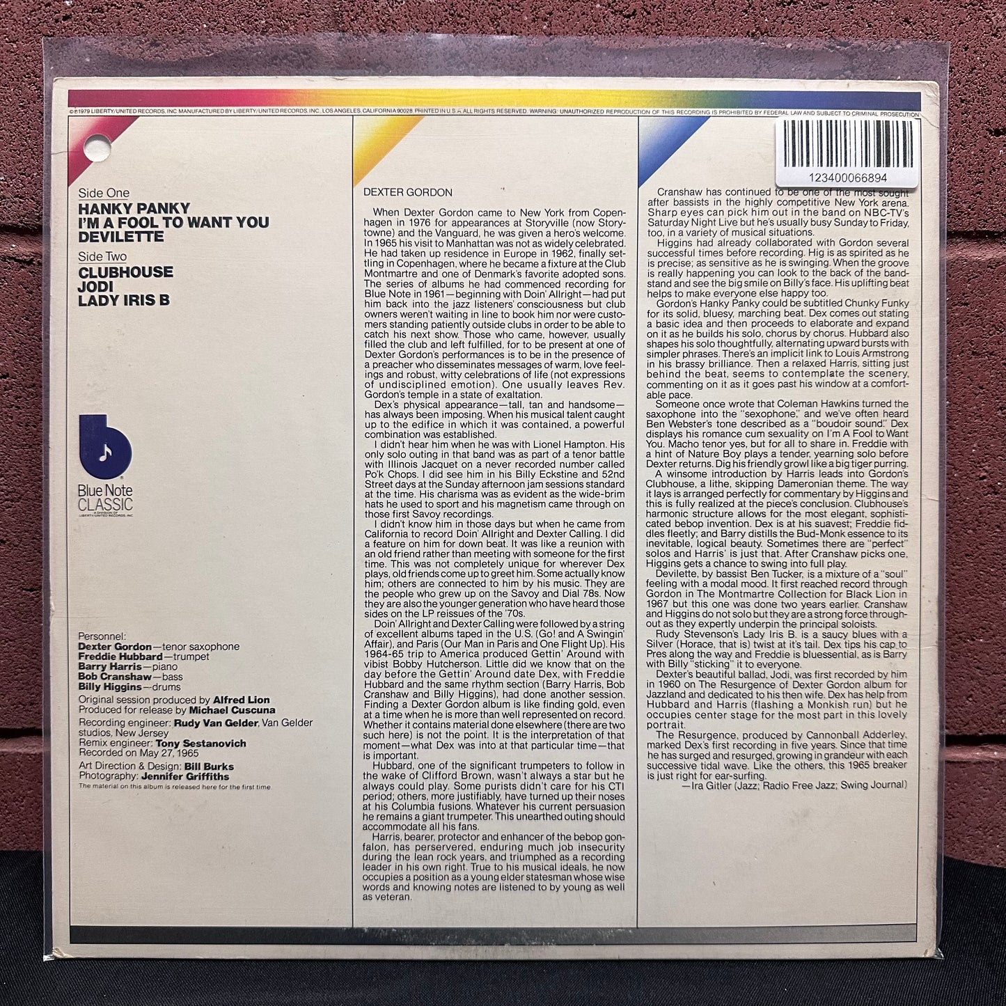Used Vinyl: Dexter Gordon "Clubhouse" LP (1979 Press)
