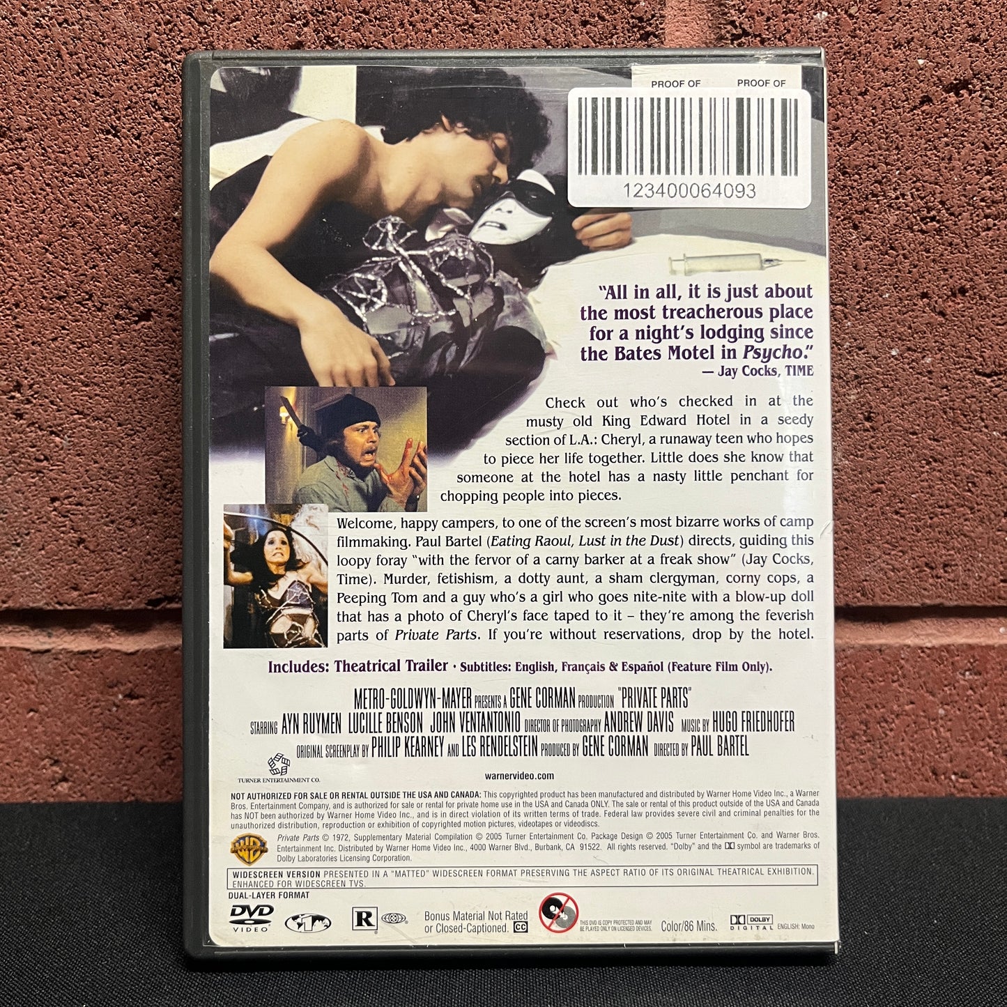 Used DVD: Private Parts (1972 - Paul Bartel) DVD