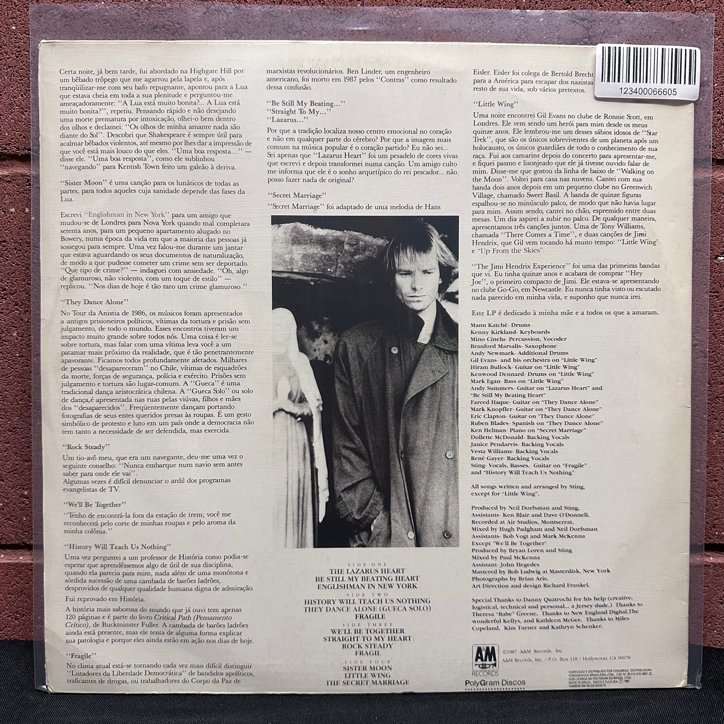 Used Vinyl: Sting "...Nothing Like The Sun" 2xLP (1987 Brazil Press)