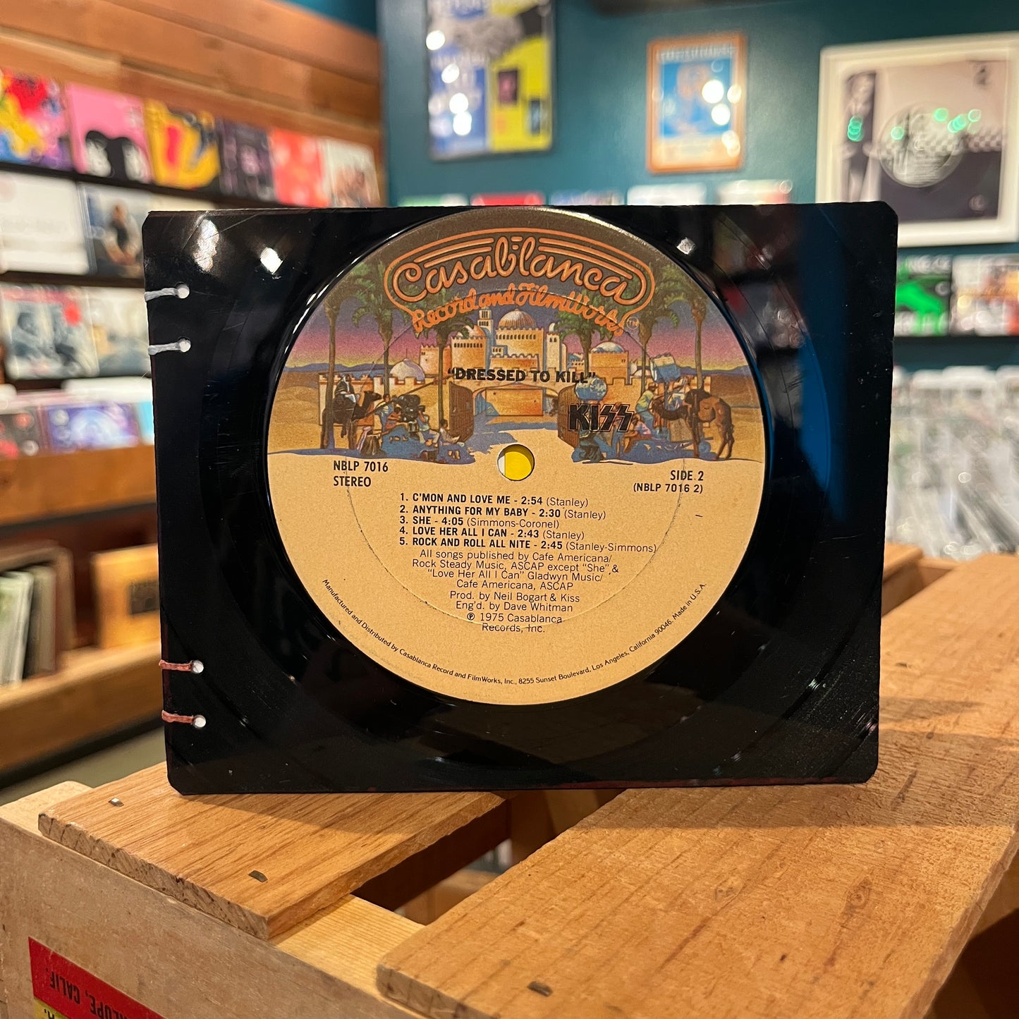 Kiss Recycled Vinyl Mini-Journal