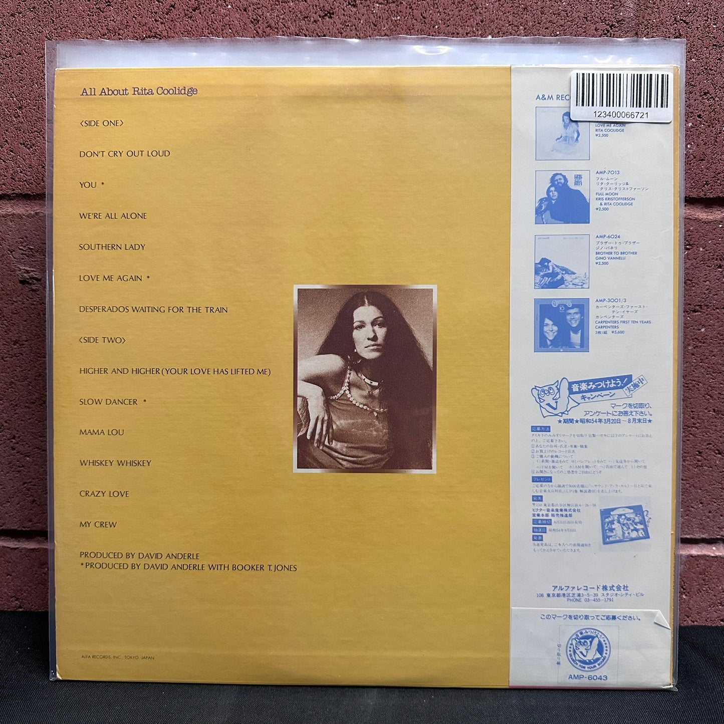 Used Vinyl: Rita Coolidge "All About Rita Coolidge" LP (1979 Japanese Press)
