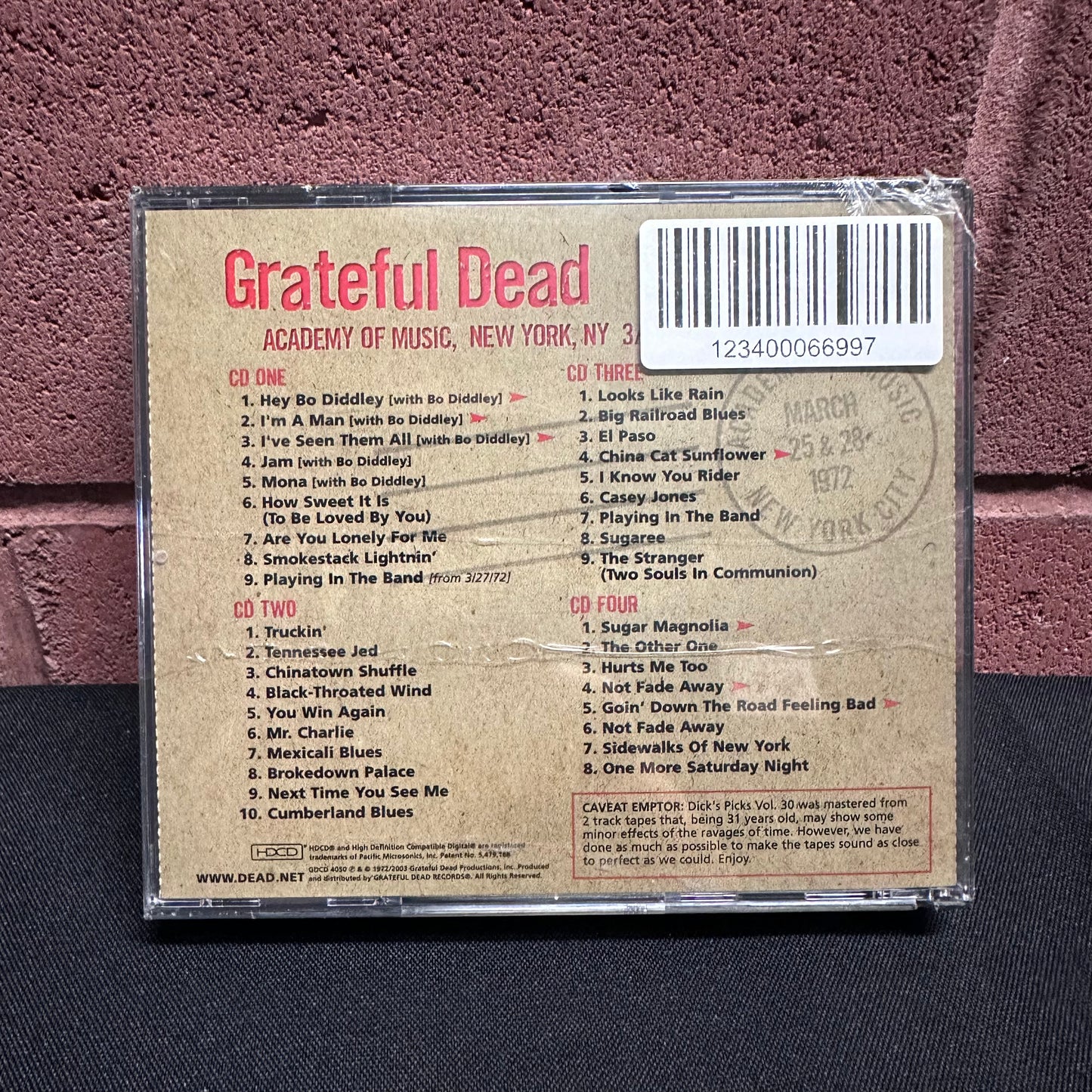 Used CD: The Grateful Dead "Dick's Picks 30: Academy Of Music, New York, NY 3/25 & 28/72" 4xCD (2003 Press - Sealed)