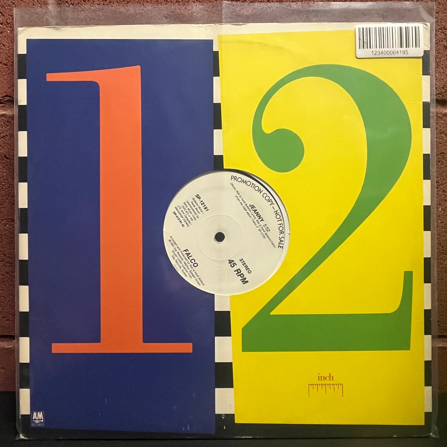 Used Vinyl: Falco "Jeanny" 12" (1986 Promo Press)