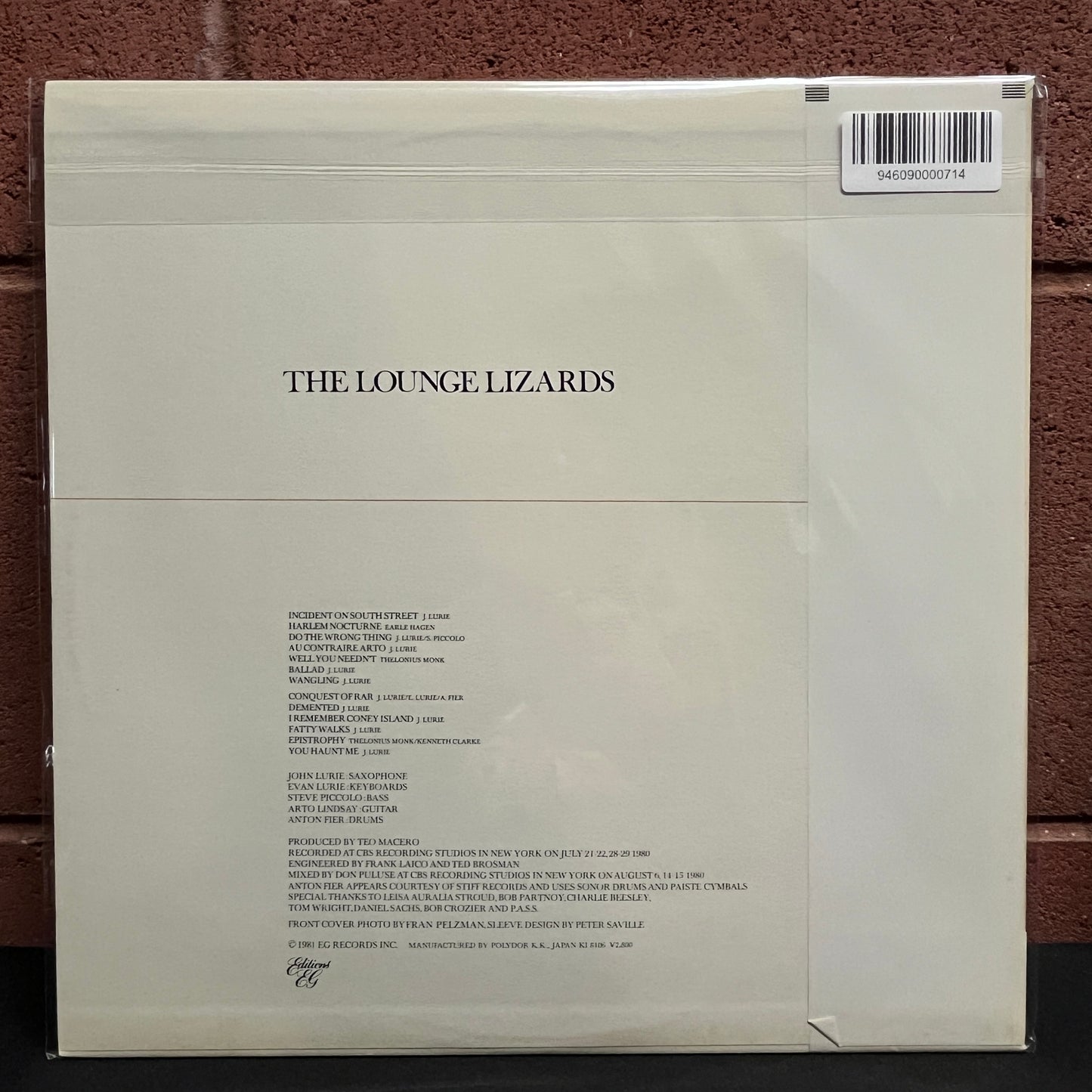 Used Vinyl: The Lounge Lizards "S/T" LP (Japanese Press)