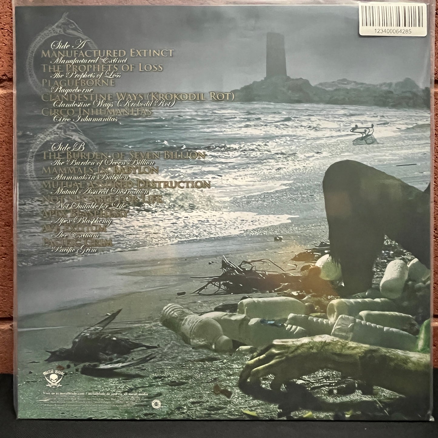 Used Vinyl: Cattle Decapitation "The Anthropocene Extinction" LP (2020 Press - White Inside Coke Bottle Clear Vinyl)