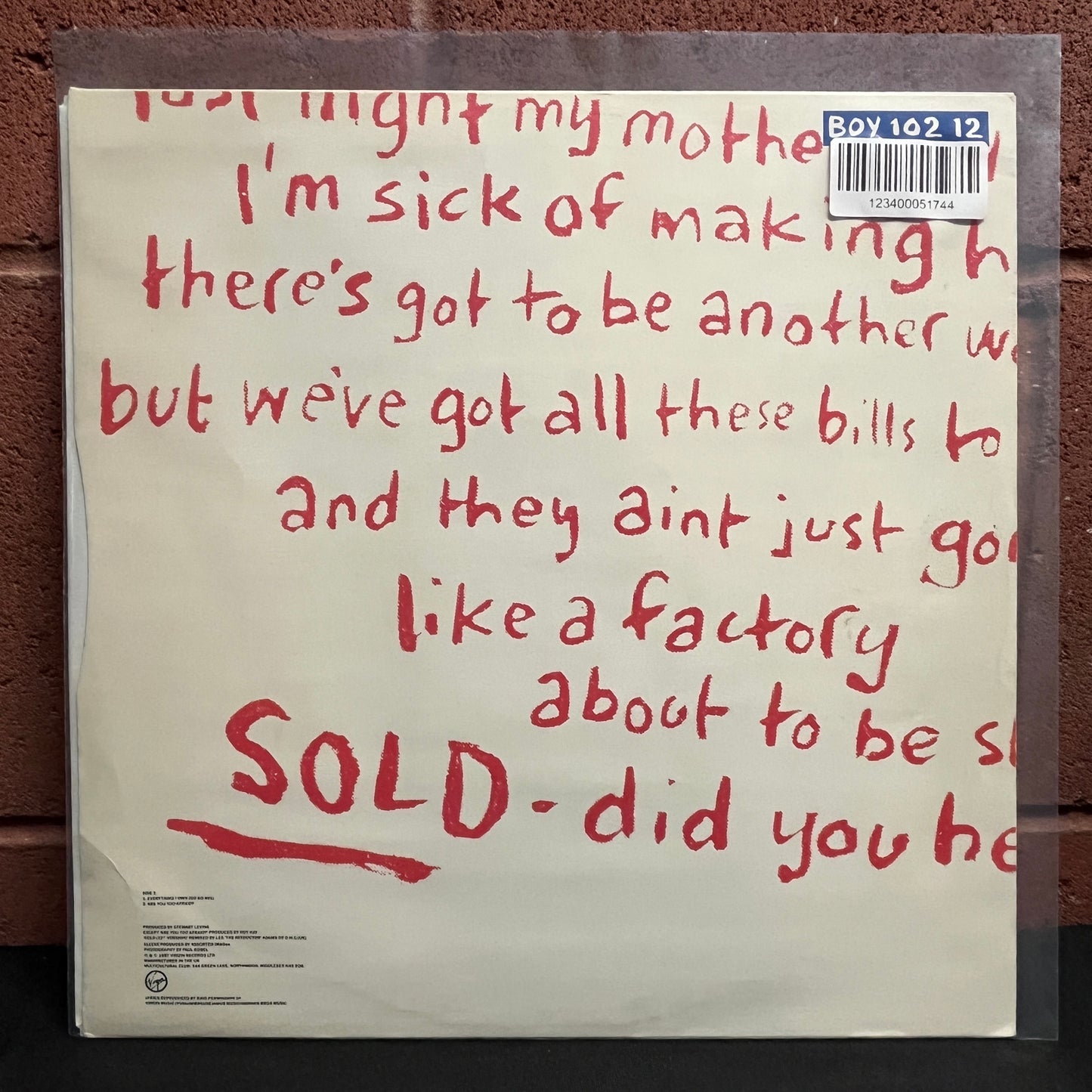 Used Vinyl: Boy George "Sold" 12"
