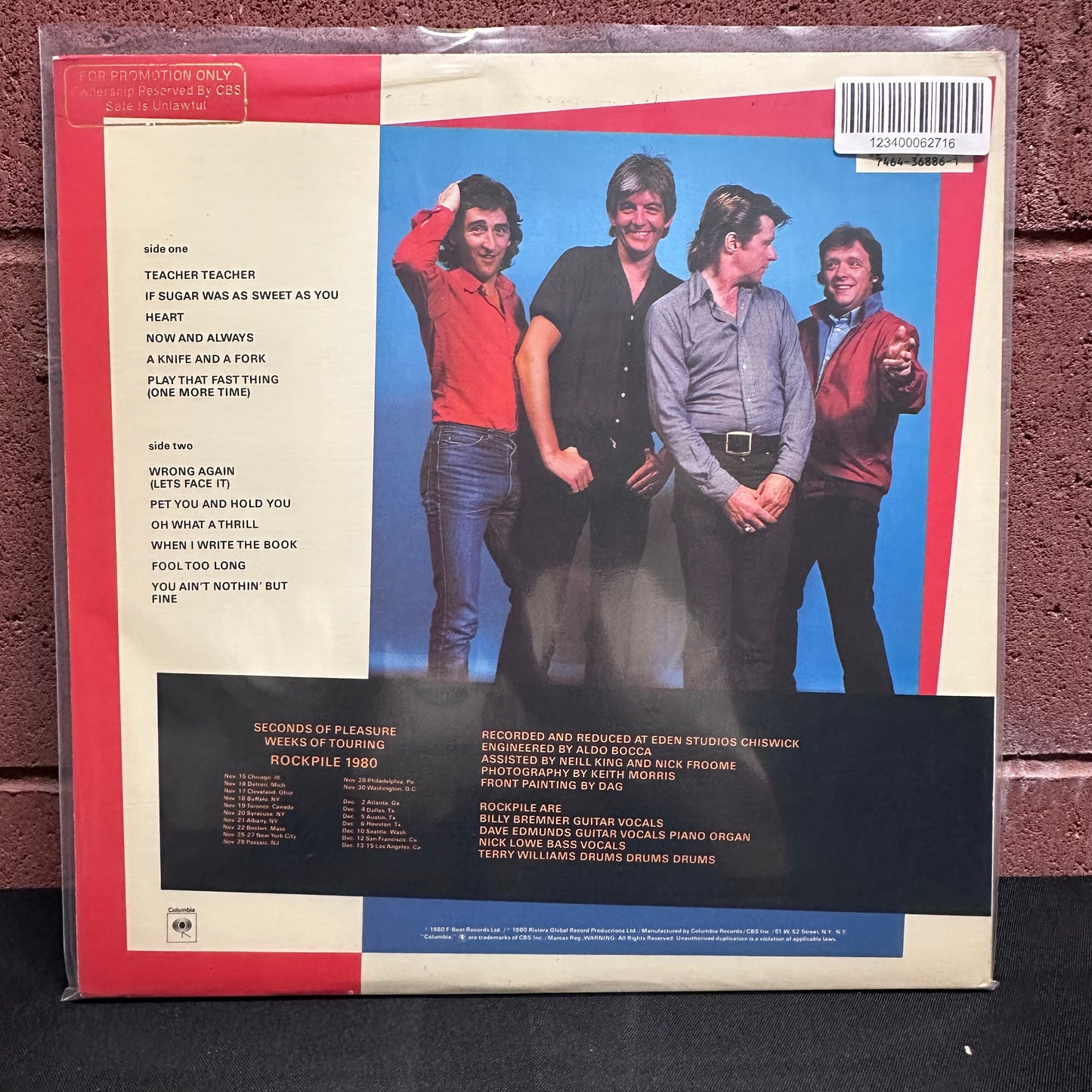 Used Vinyl: Rockpile "Seconds of Pleasure" LP (Promo copy)