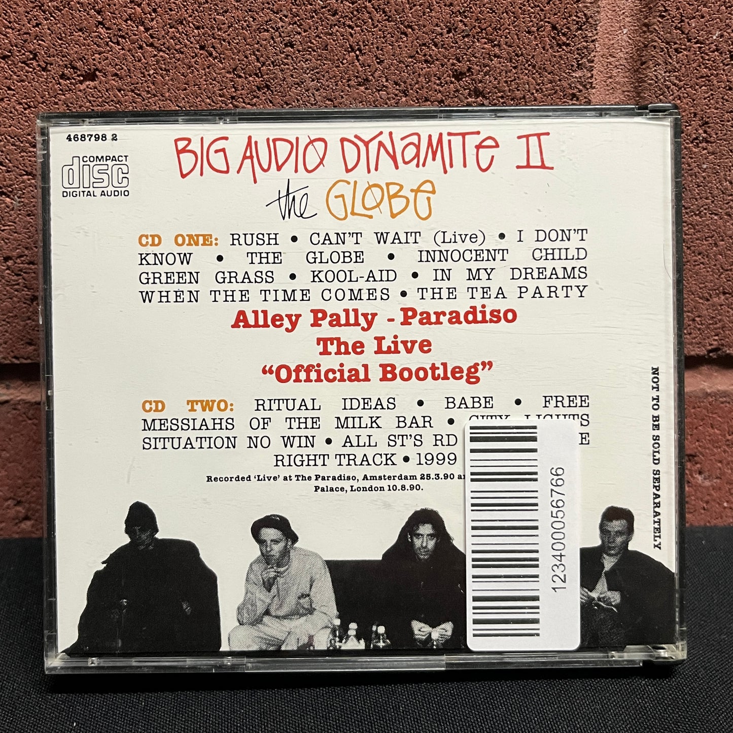 Used CD: Big Audio Dynamite II "The Globe / Alley Pally - Paradiso (The Live "Official Bootleg")" 2xCD
