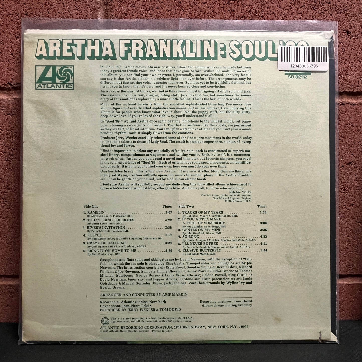 Used Vinyl: Aretha Franklin "Soul '69" LP (1969 Press)