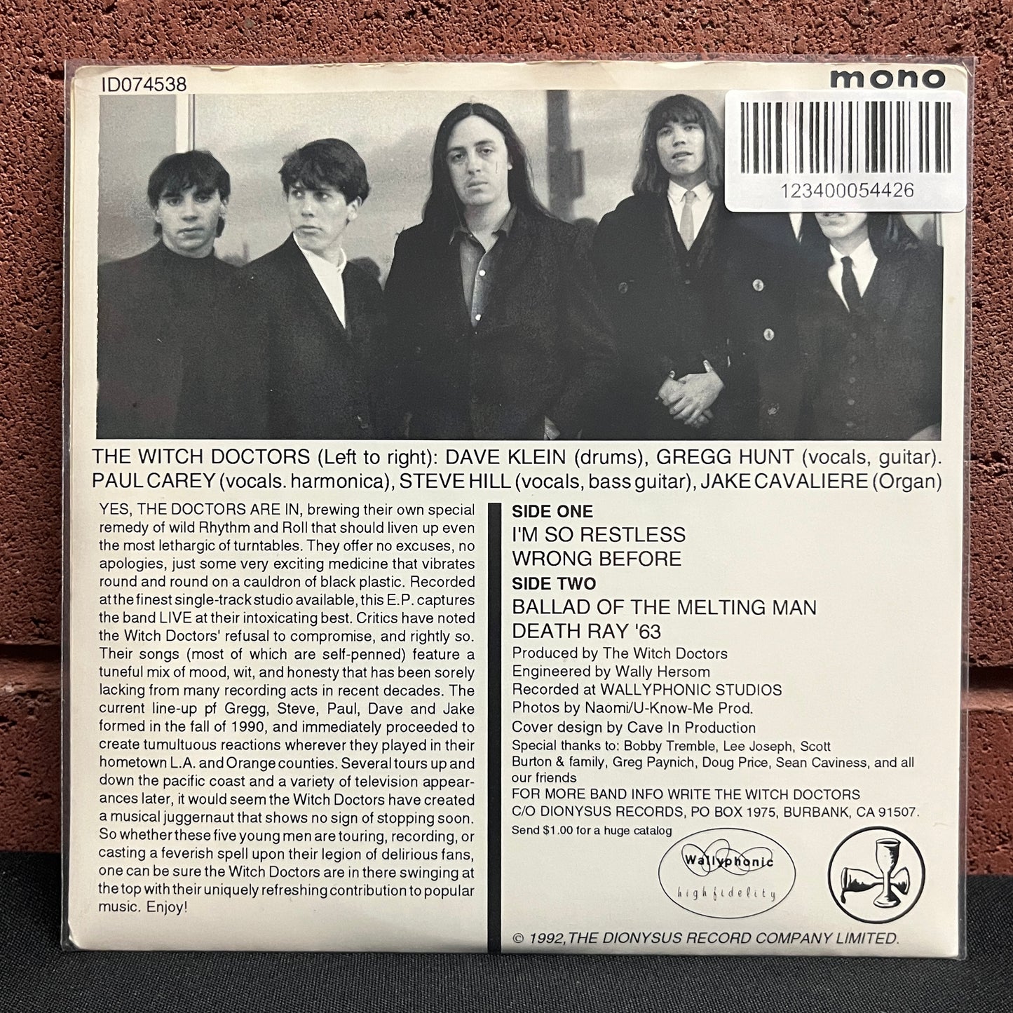 Used Vinyl: The Witch Doctors "S/T" 7"