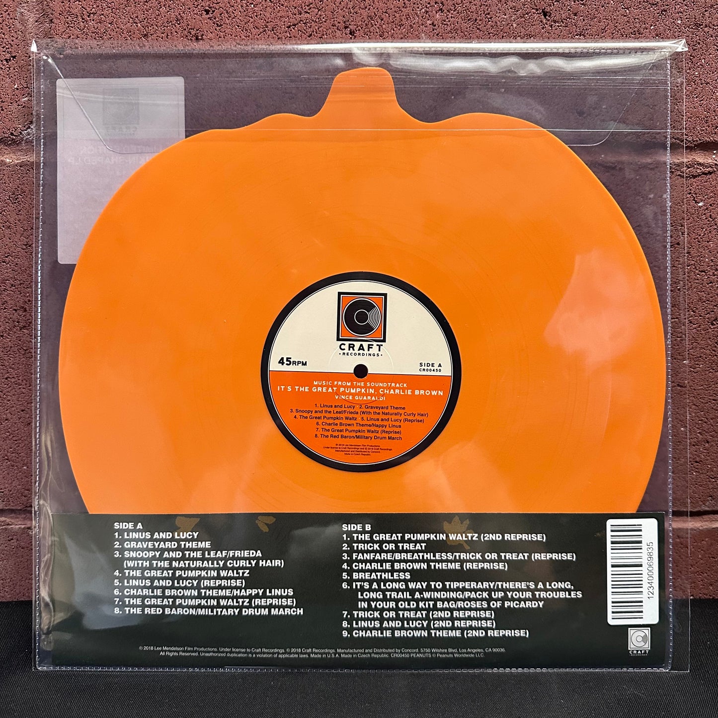 Used Vinyl: Vince Guaraldi "It's The Great Pumpkin, Charlie Brown (Music From The Soundtrack)" LP (Pumpkin Shaped Disc)