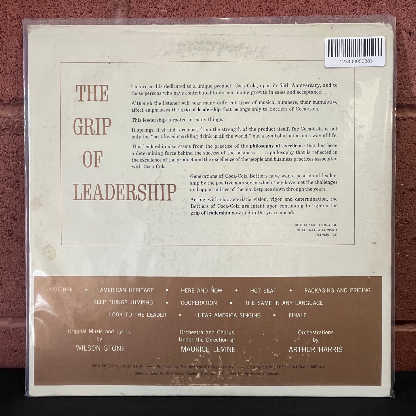 Used Vinyl: Wilson Stone / Maurice Levine / Arthur Harris "The Grip Of Leadership" LP