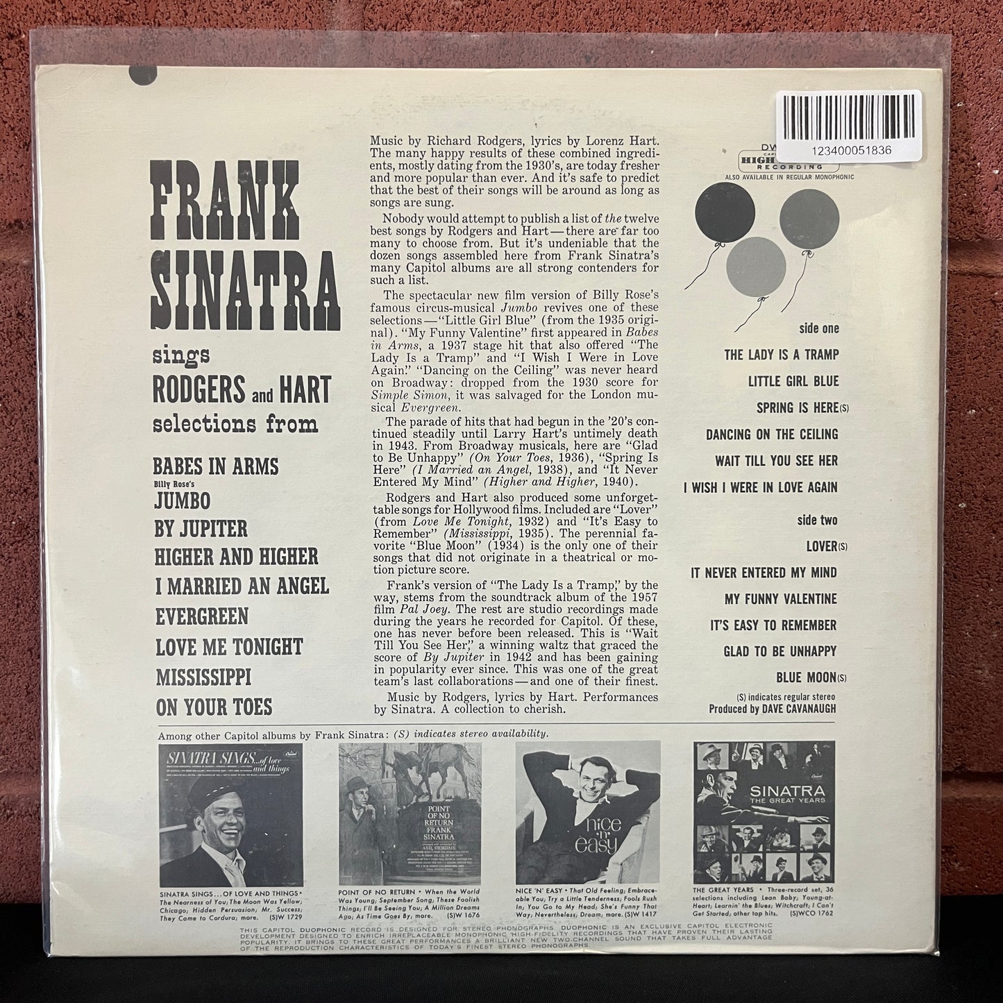 Used Vinyl: Frank Sinatra "Sings Rodgers And Hart" LP