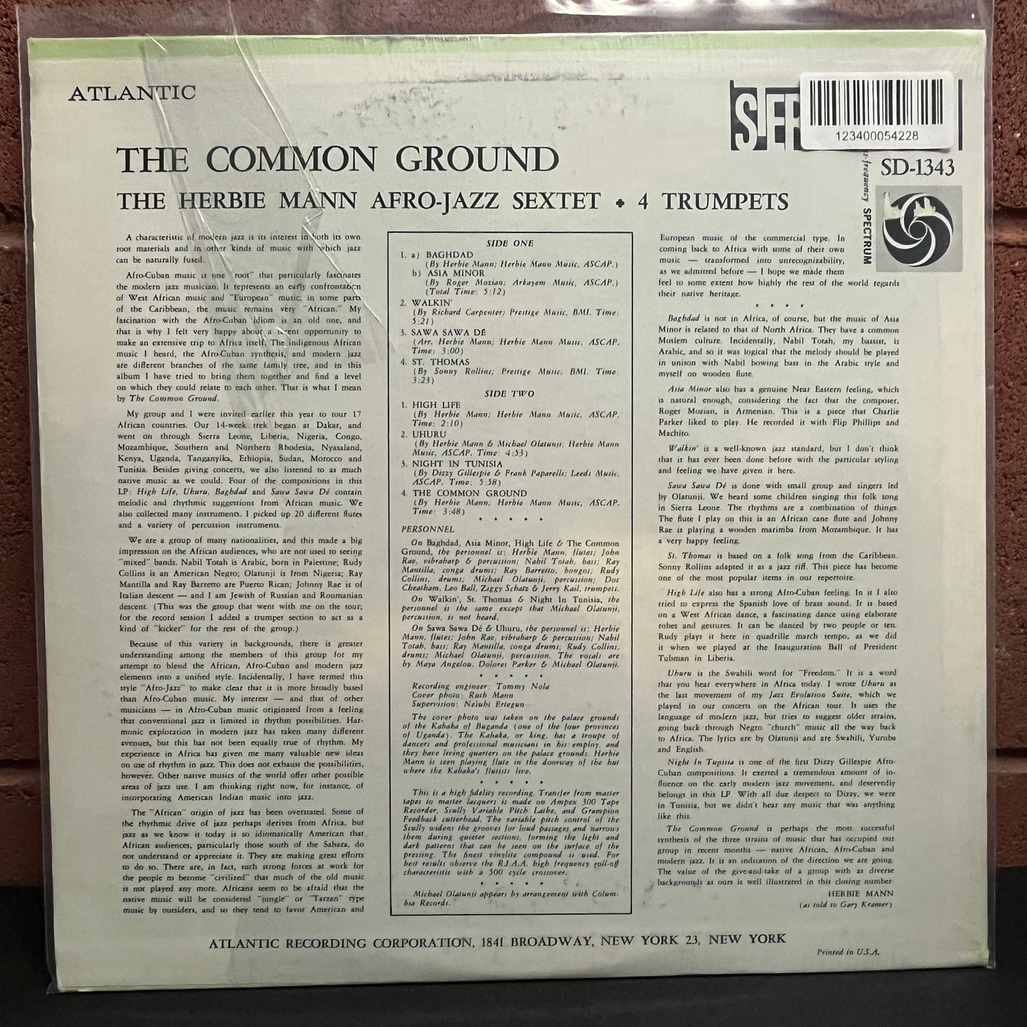 Used Vinyl: The Herbie Mann Afro-Jazz Sextet + Four Trumpets "The Common Ground" LP