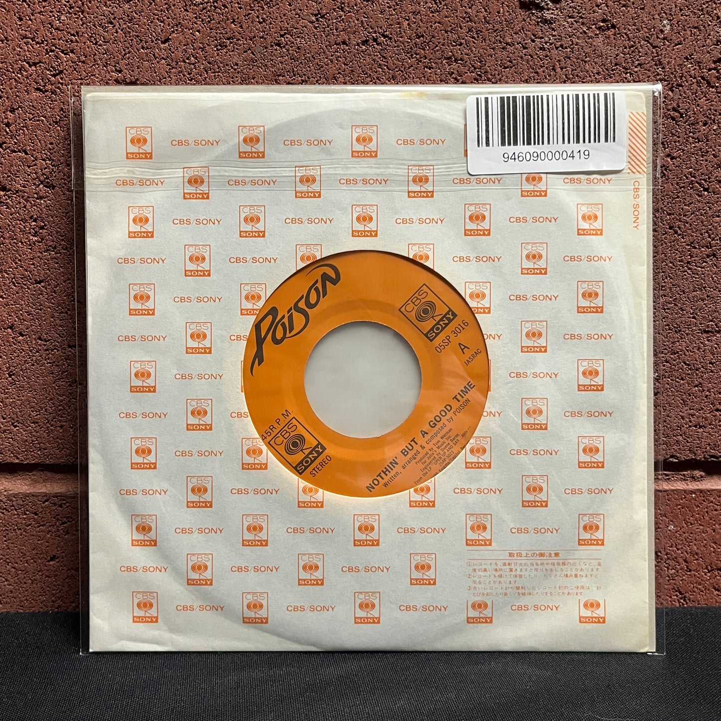 Used Vinyl: Poison "Nothin' But A Good Time" 7" (Japanese Press)