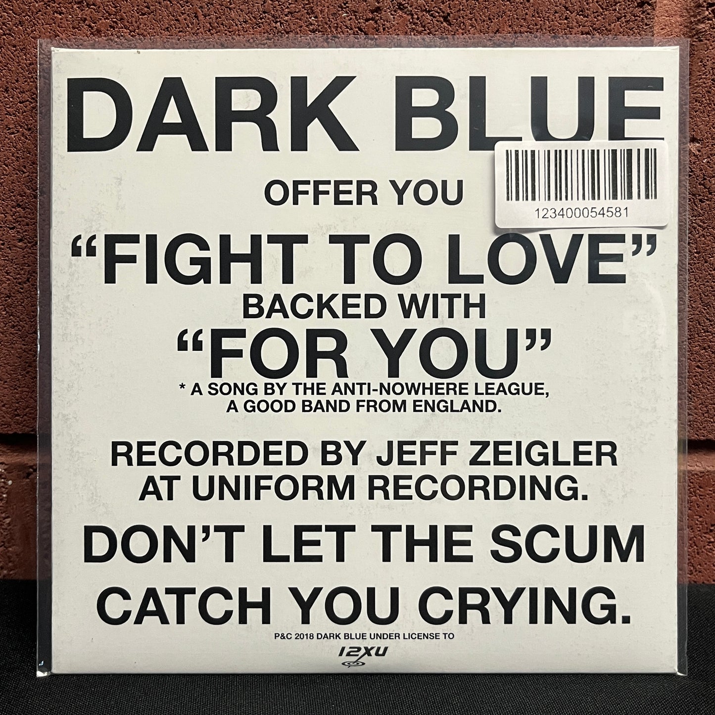 Used Vinyl: Dark Blue "Fight To Love" 7"