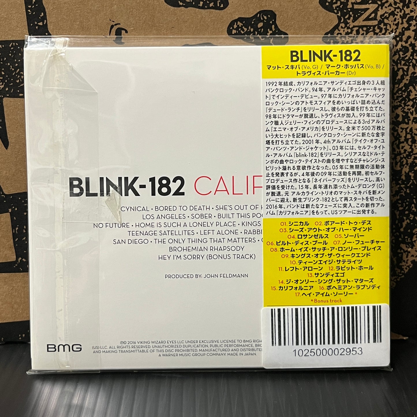 Used CD: Blink-182 "California" CD (2016 Japanese Press w/ Bonus Track)