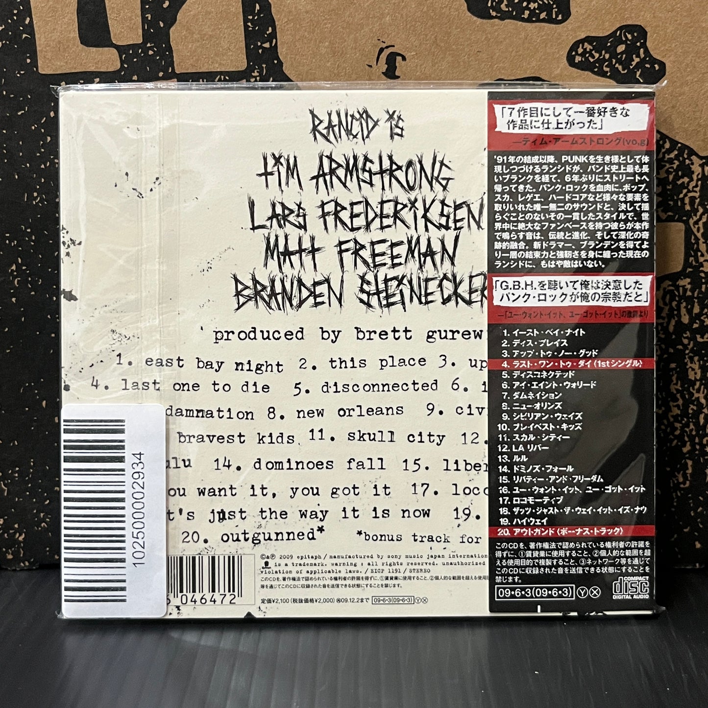 Used CD: Rancid "Let The Dominoes Fall" CD (2009 Japanese Press w/ Bonus Track)