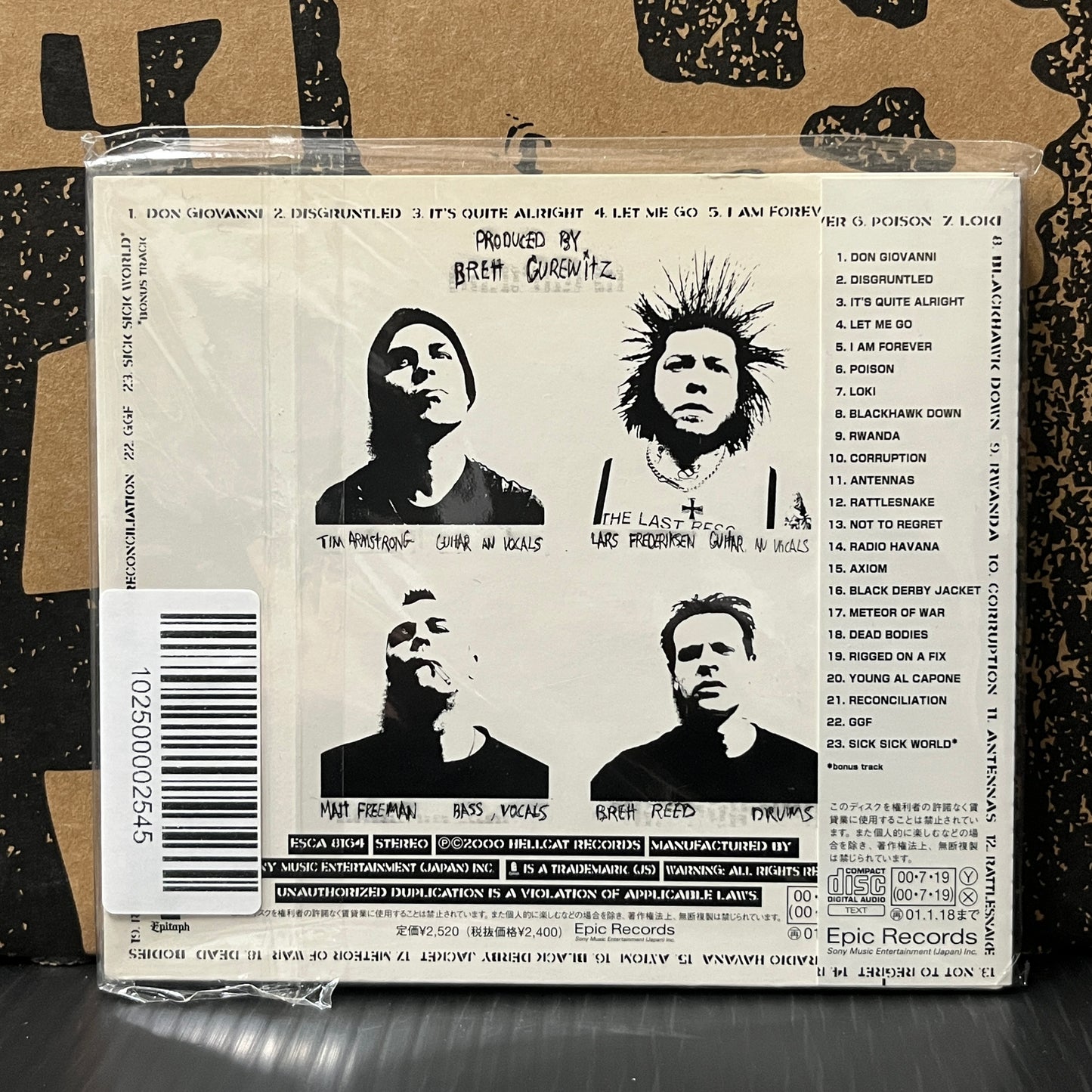 Used CD: Rancid "S/T (2000)" CD (Japanese Promo w/ Bonus Track)