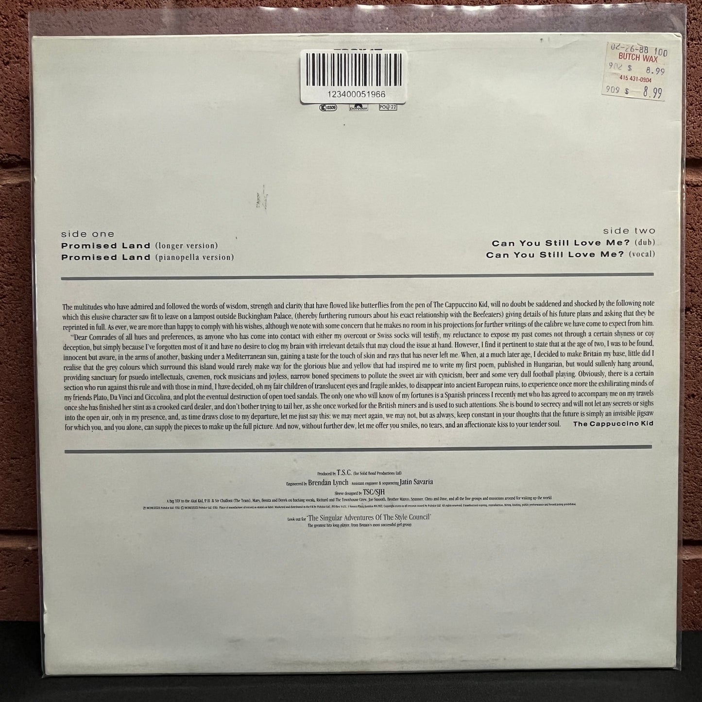 Used Vinyl: The Style Council "Promised Land" 12" (1989 DE Press)