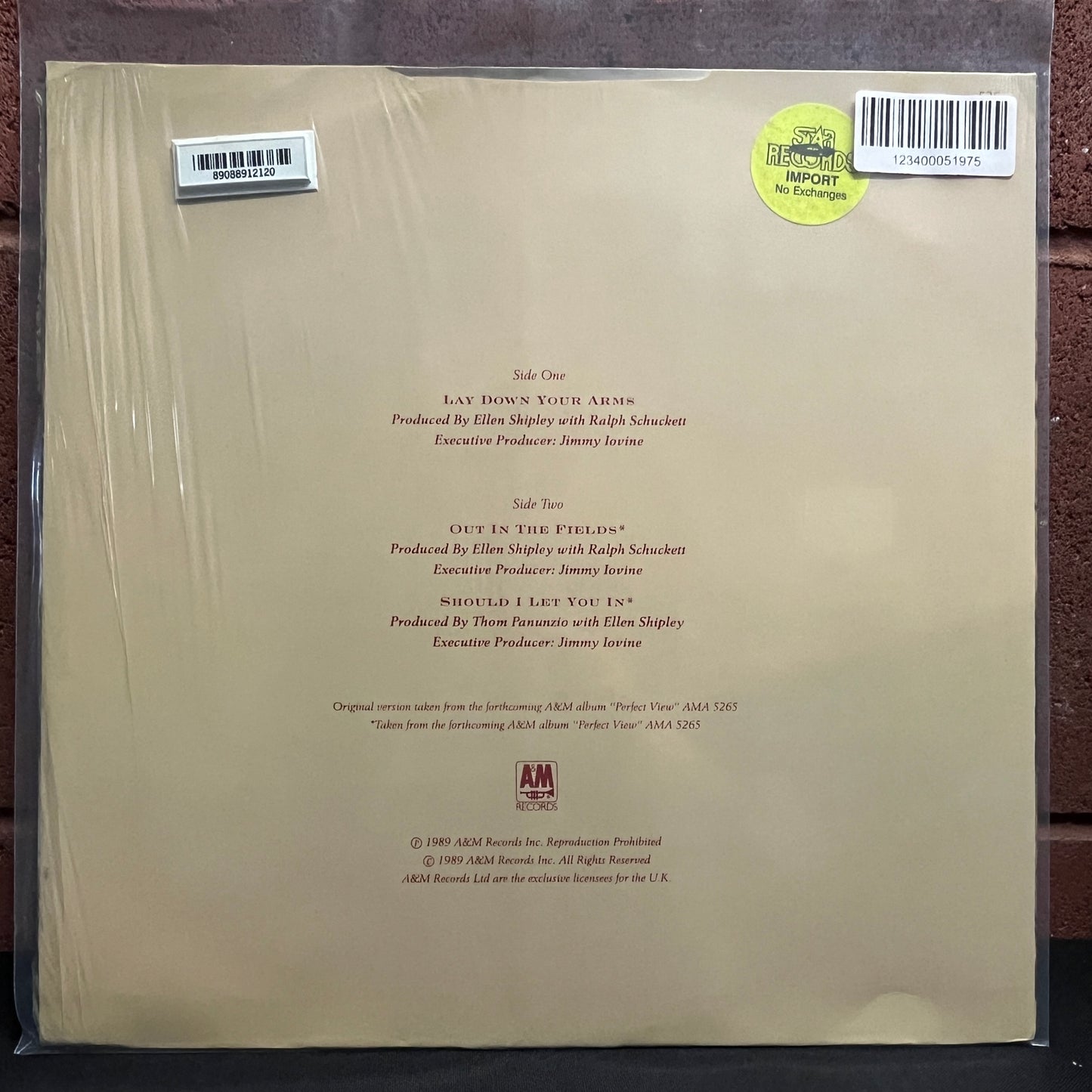 Used Vinyl: The Graces "Lay Down Your Arms" 12" (1989 UK Press)