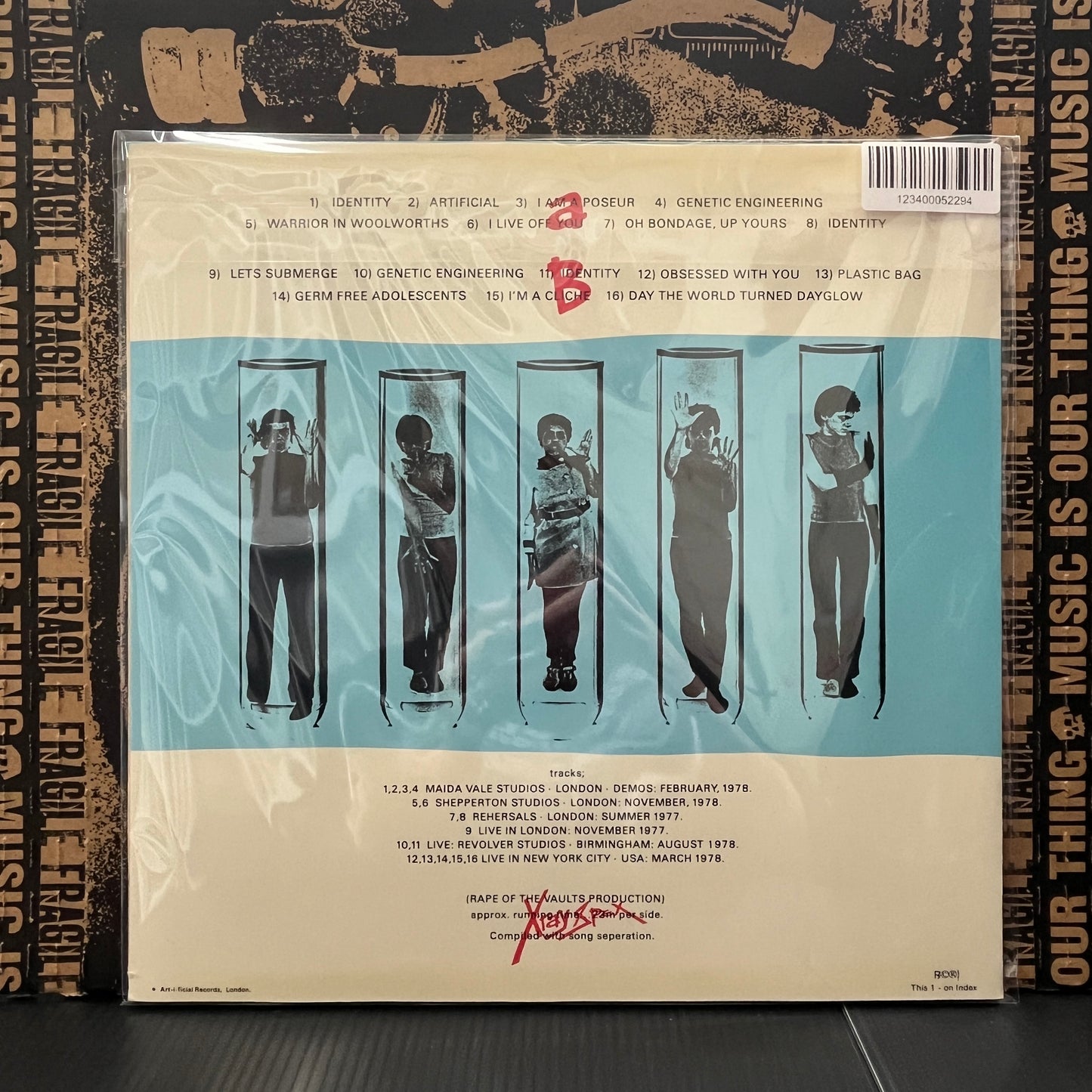 Used Vinyl: X-Ray Spex "Art-I-Ficial" LP (UK Press Demo and Live)