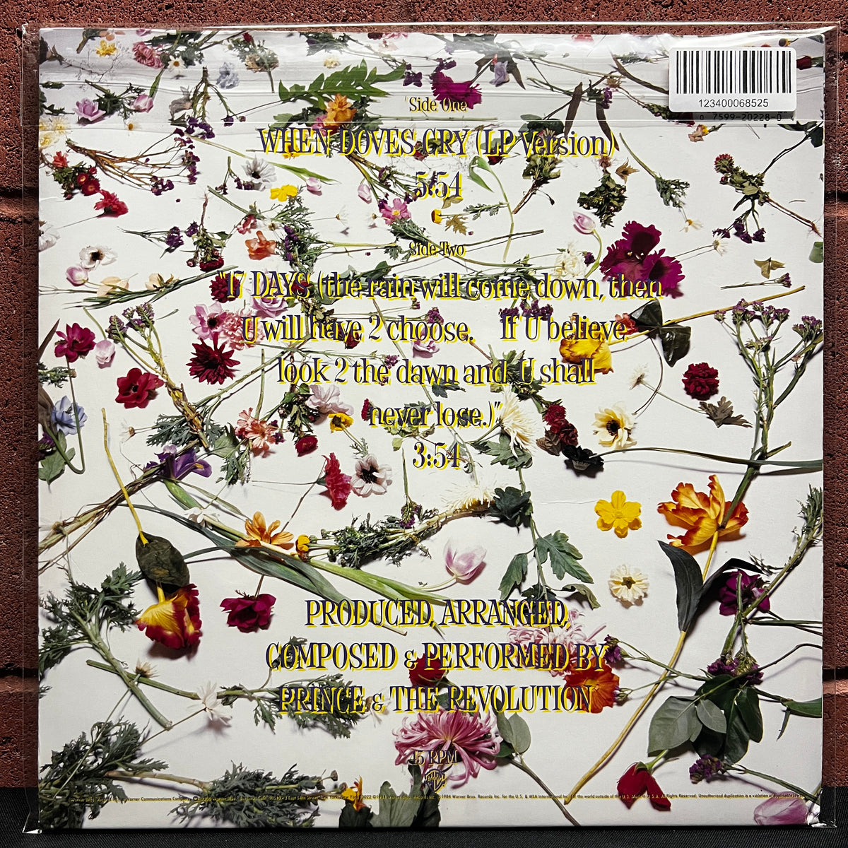 Used Vinyl: Prince And The Revolution "When Doves Cry" 12" (2017 Press)