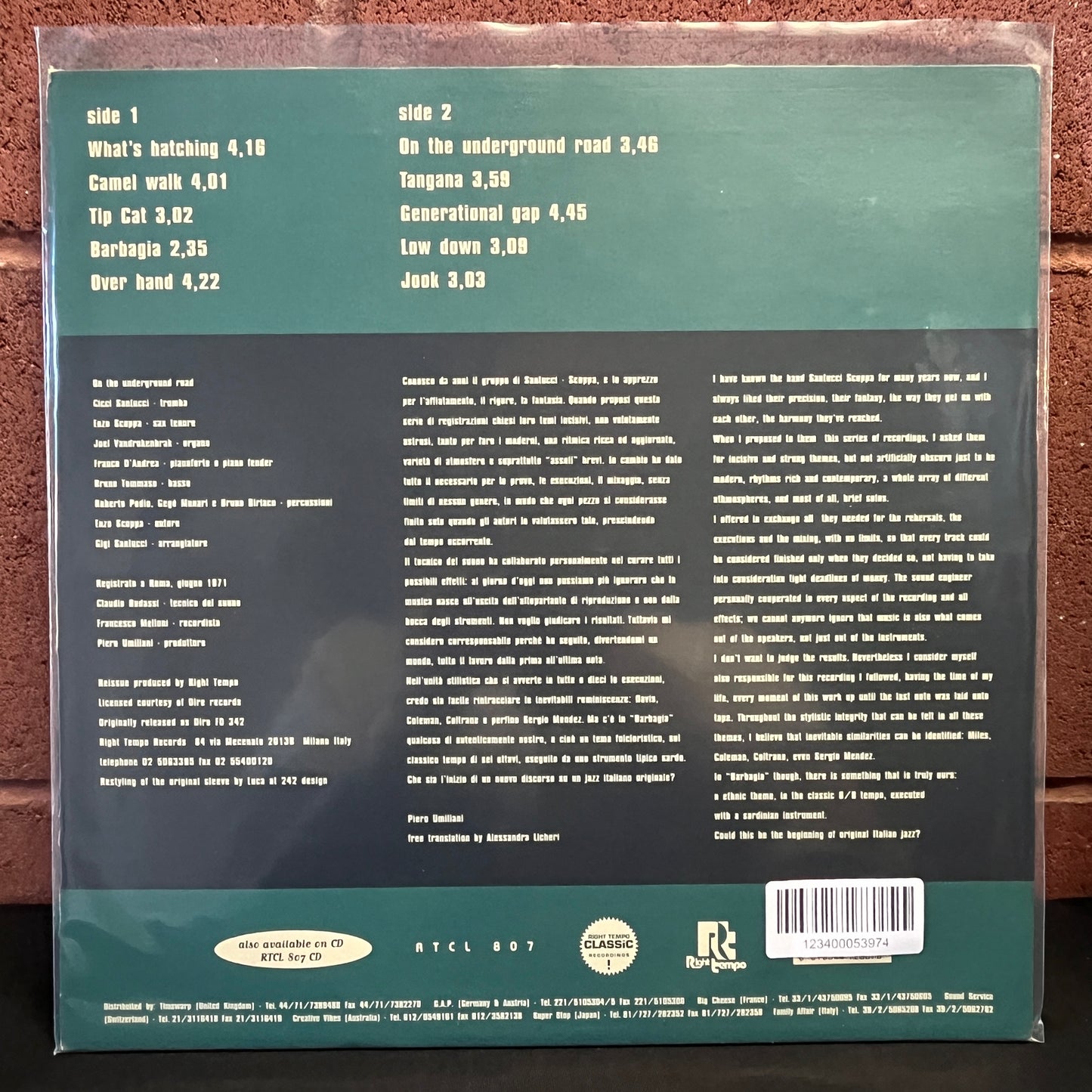 Used Vinyl: Francesco Santucci & Cicci Scoppa "On The Underground Road" LP